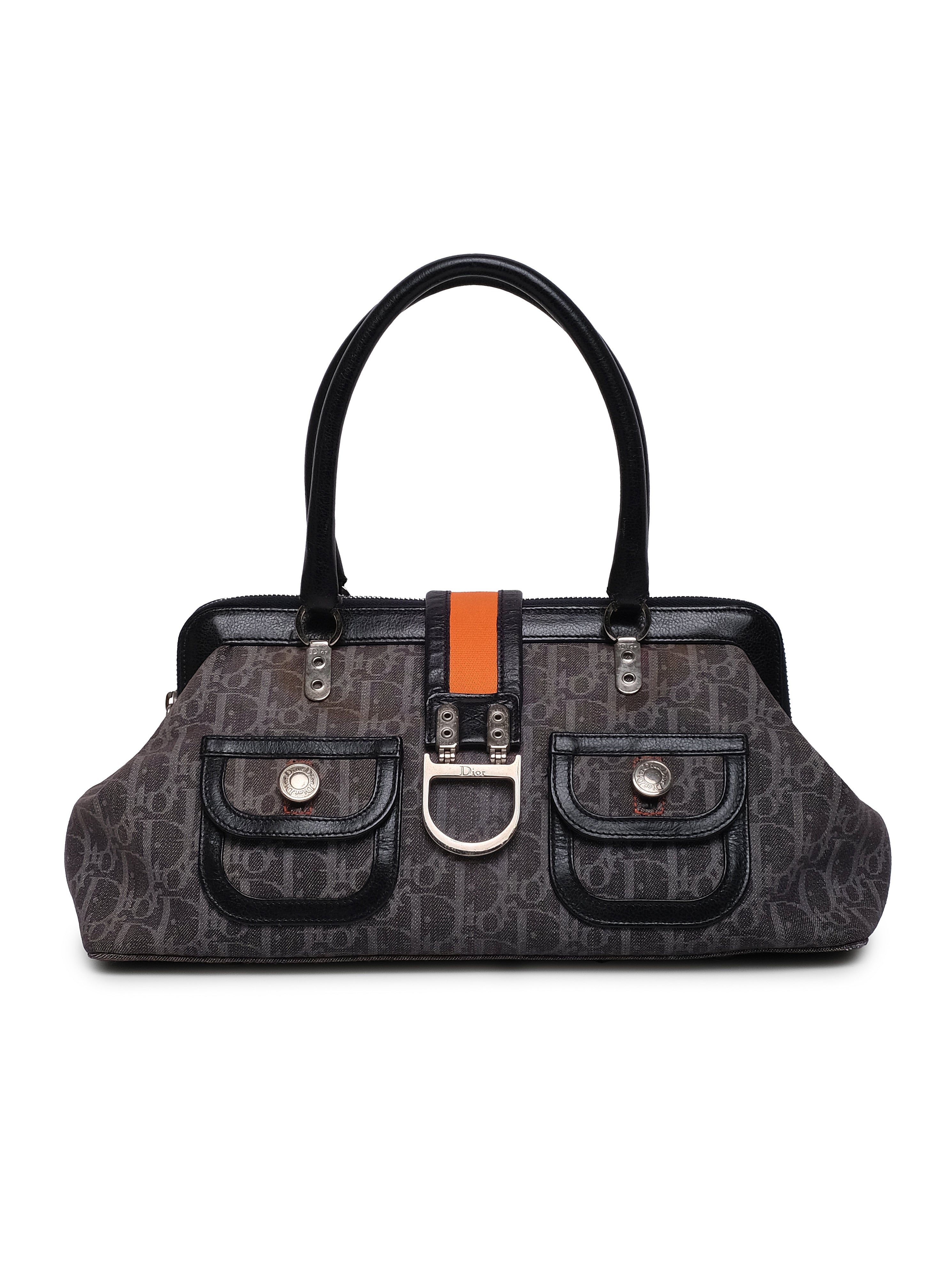 CHRISTIAN DIOR DIORISSIMO FLIGHT FRAME SATCHEL
