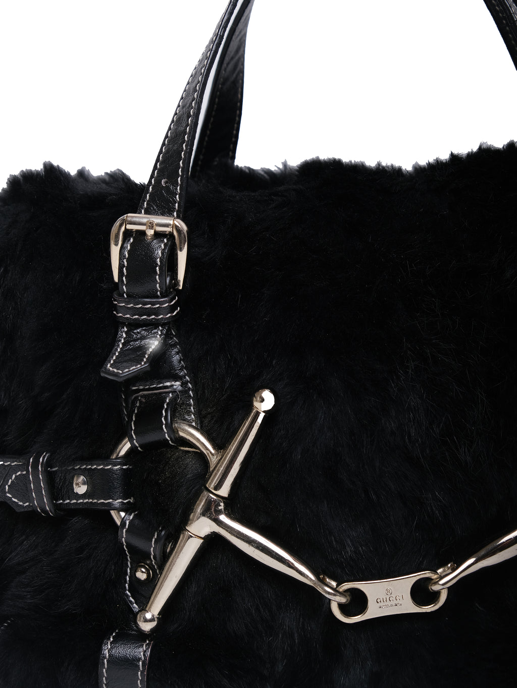 GUCCI 85TH ANNIVERSARY FUR BOSTON BAG