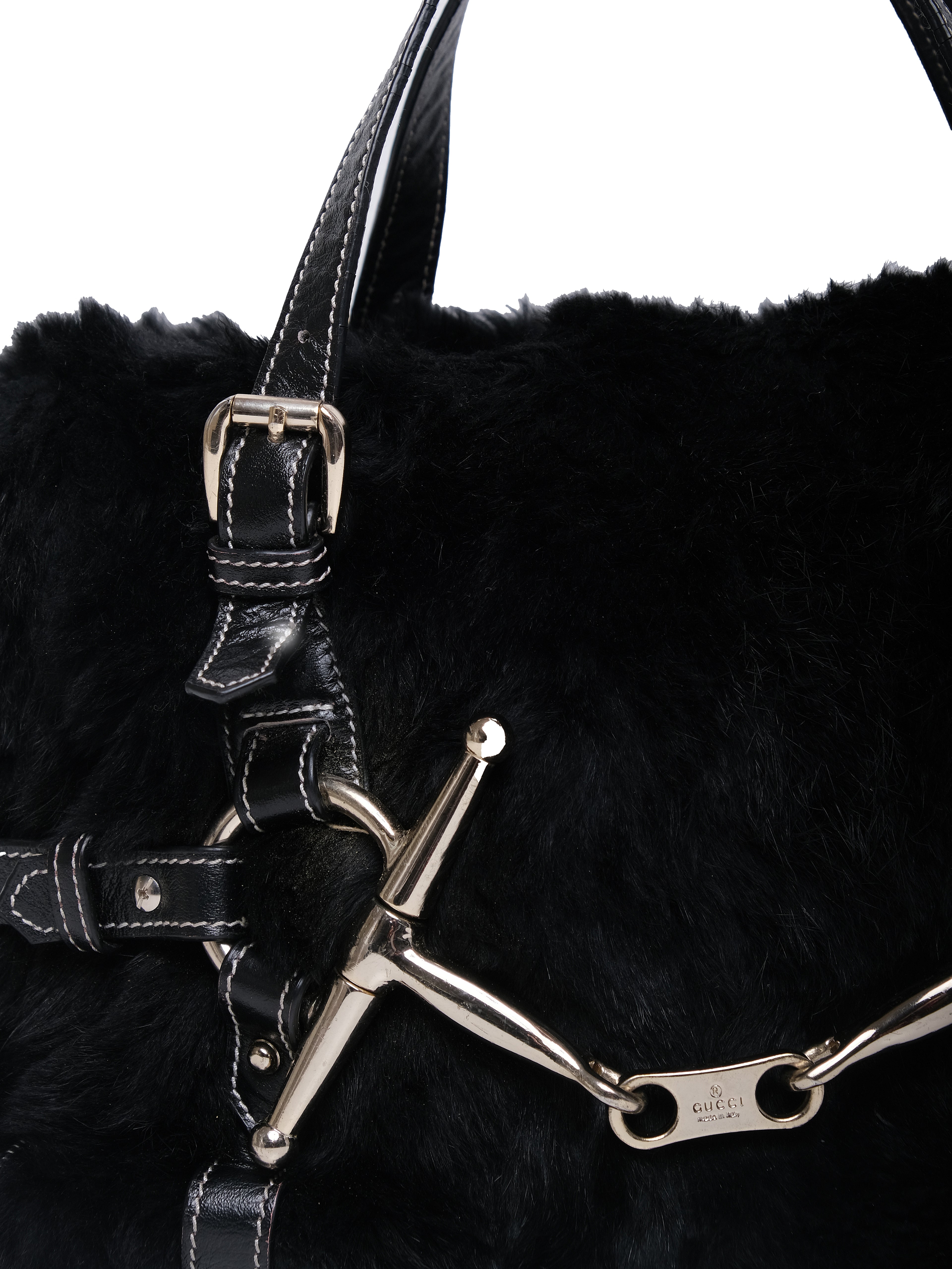 GUCCI 85TH ANNIVERSARY FUR BOSTON BAG