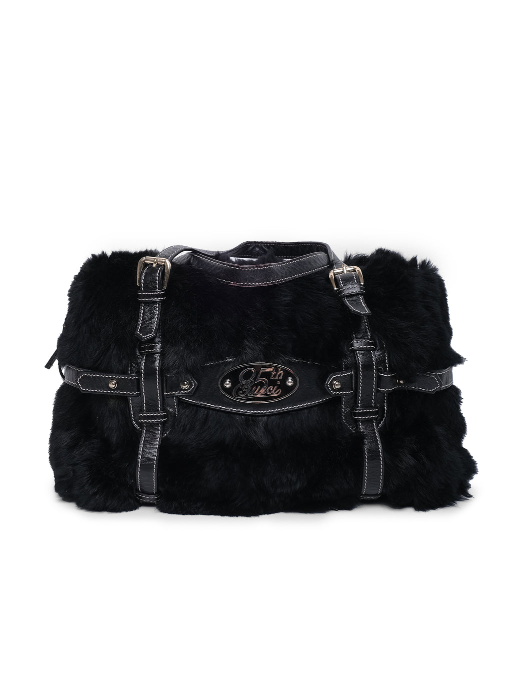 GUCCI 85TH ANNIVERSARY FUR BOSTON BAG