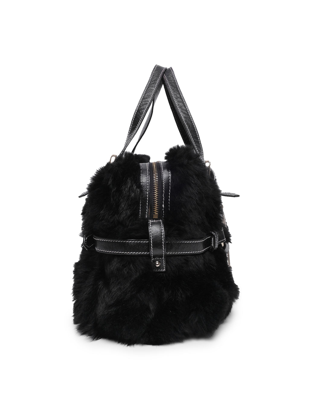 GUCCI 85TH ANNIVERSARY FUR BOSTON BAG