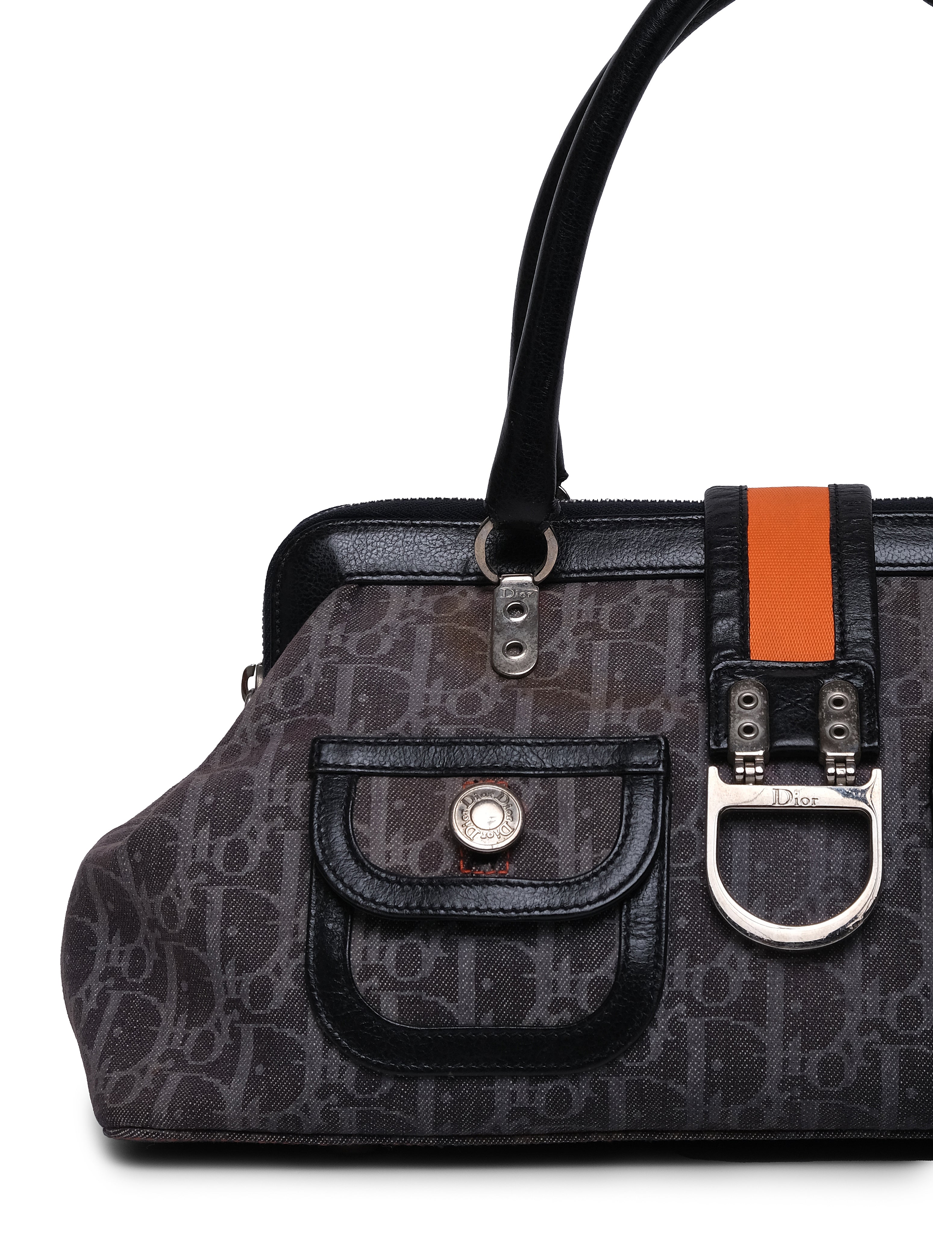 CHRISTIAN DIOR DIORISSIMO FLIGHT FRAME SATCHEL