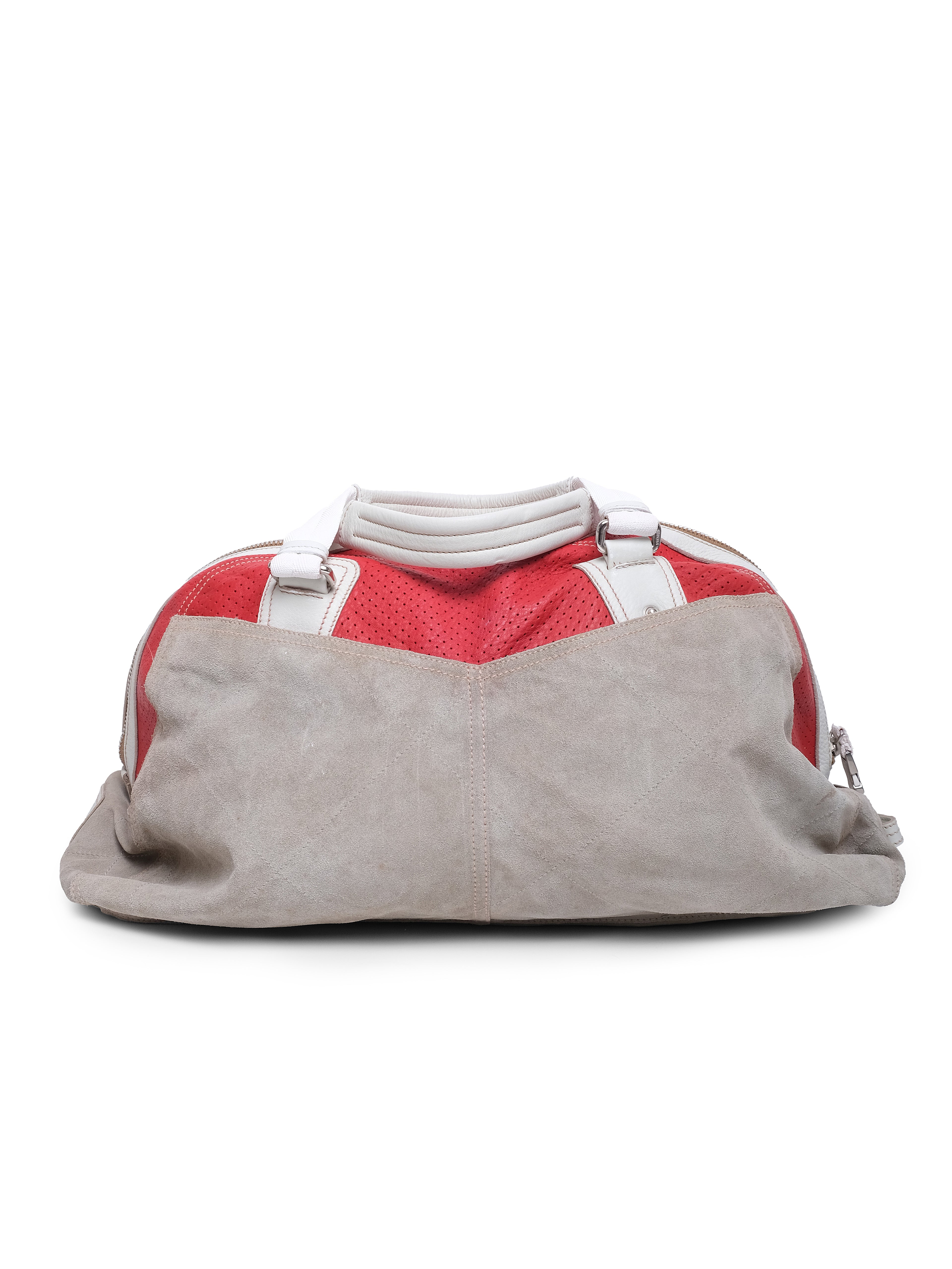 PRADA SUEDE LEATHER TRAVEL BAG