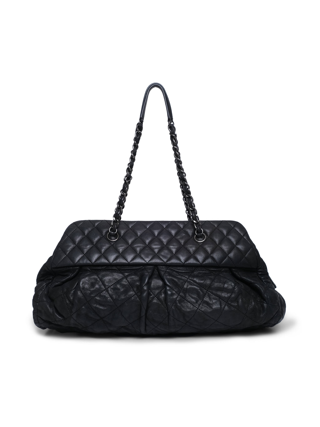 CHANEL IRIDESCENT CALFSKIN CHIC QUILT BOWLING BAG