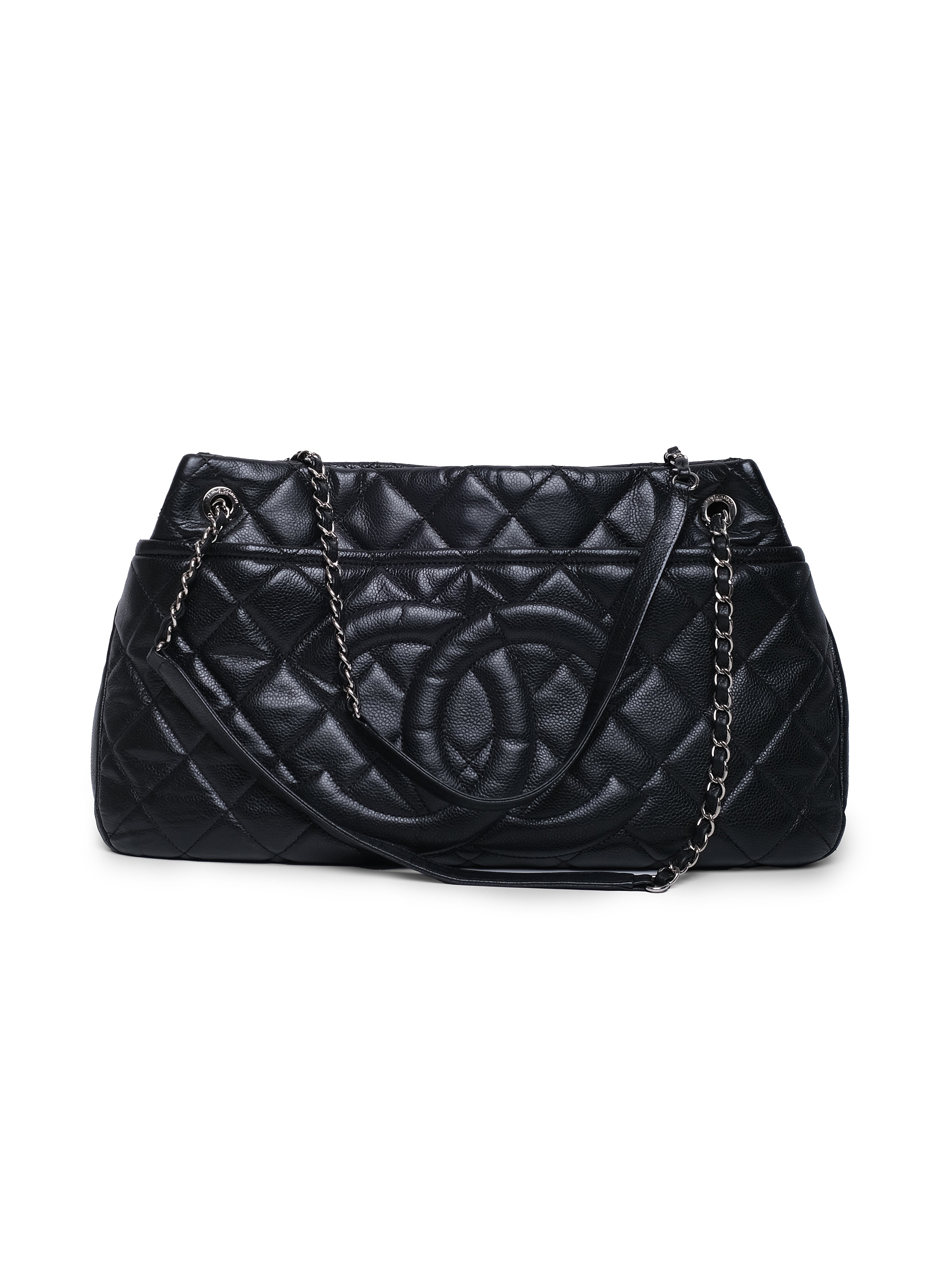 CHANEL QUILTED CAVIAR LEATHER TIMELESS CC SHOPPING BAG