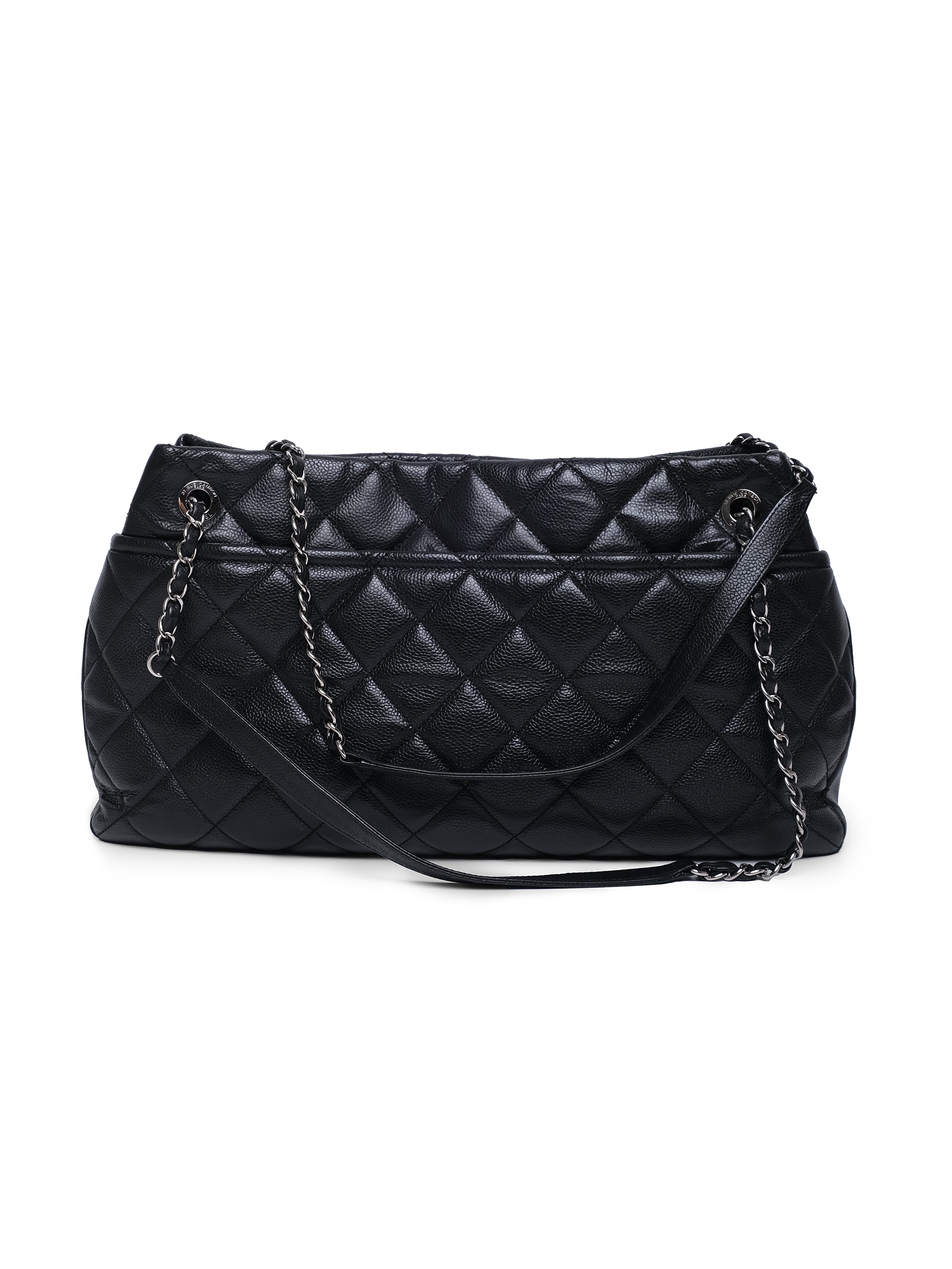 CHANEL QUILTED CAVIAR LEATHER TIMELESS CC SHOPPING BAG