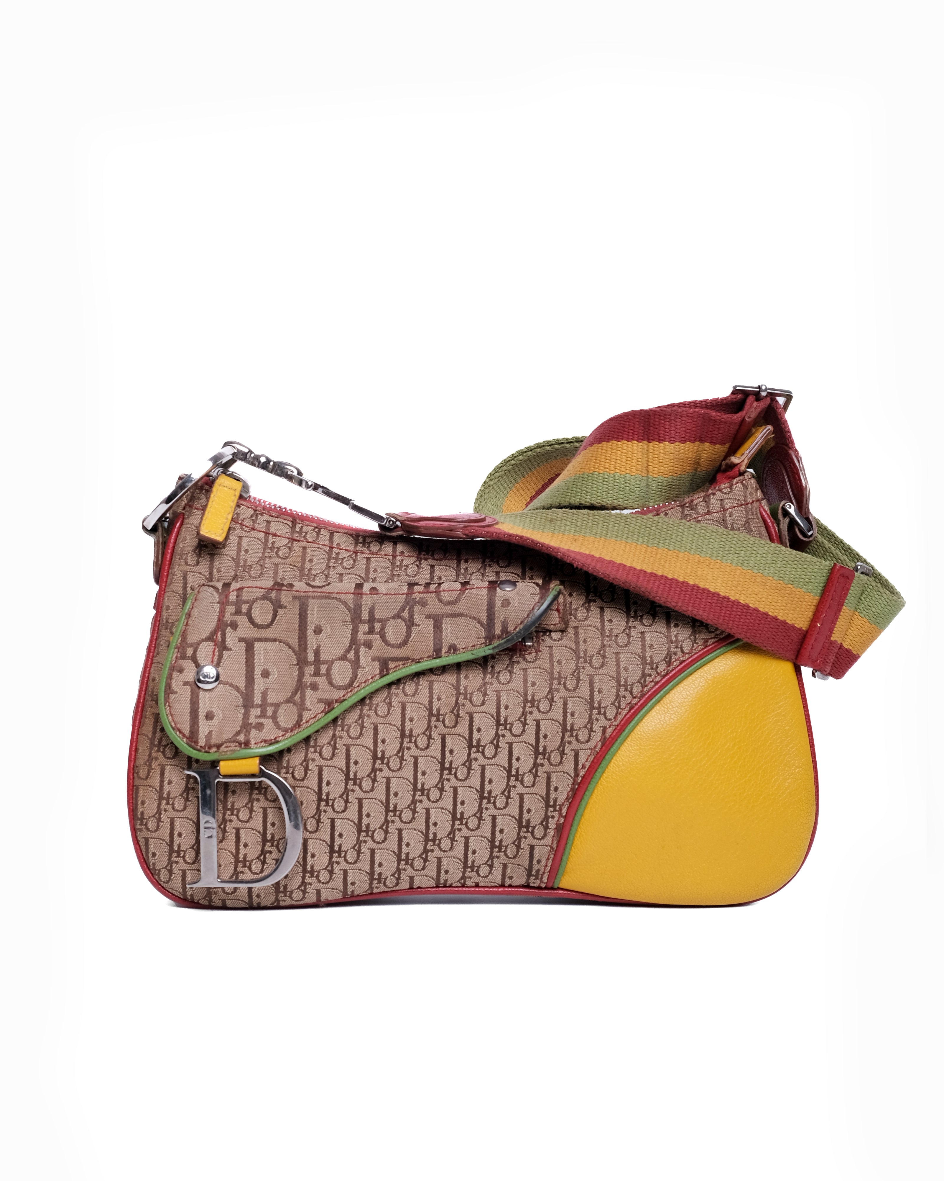 バッグ archive ChristianDior trotter saddle bag Christian Dior Trotter Saddle Shoulder Bag Navy Canvas Leather