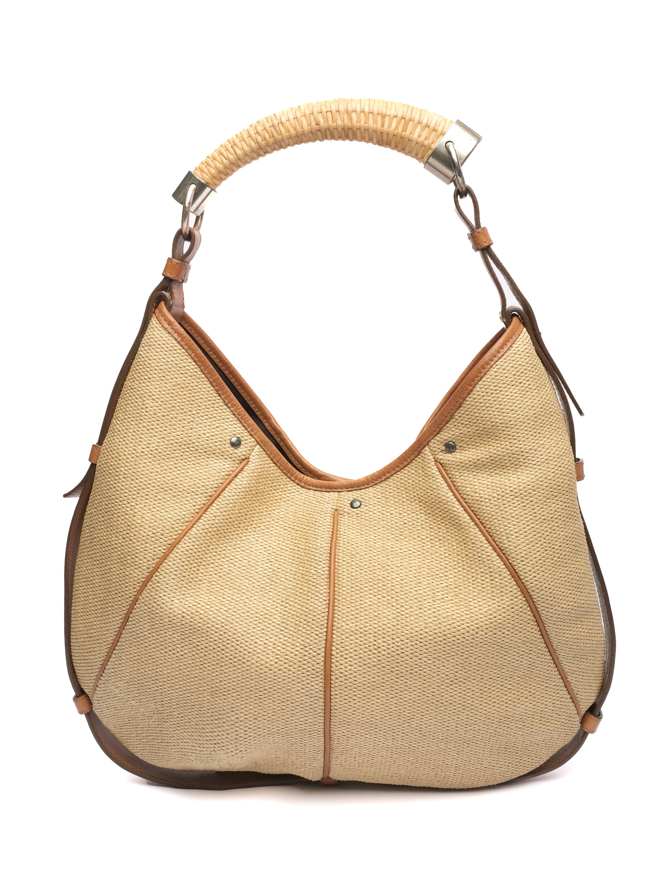 YVES SAINT LAURENT RAFFIA MOMBASA BAG
