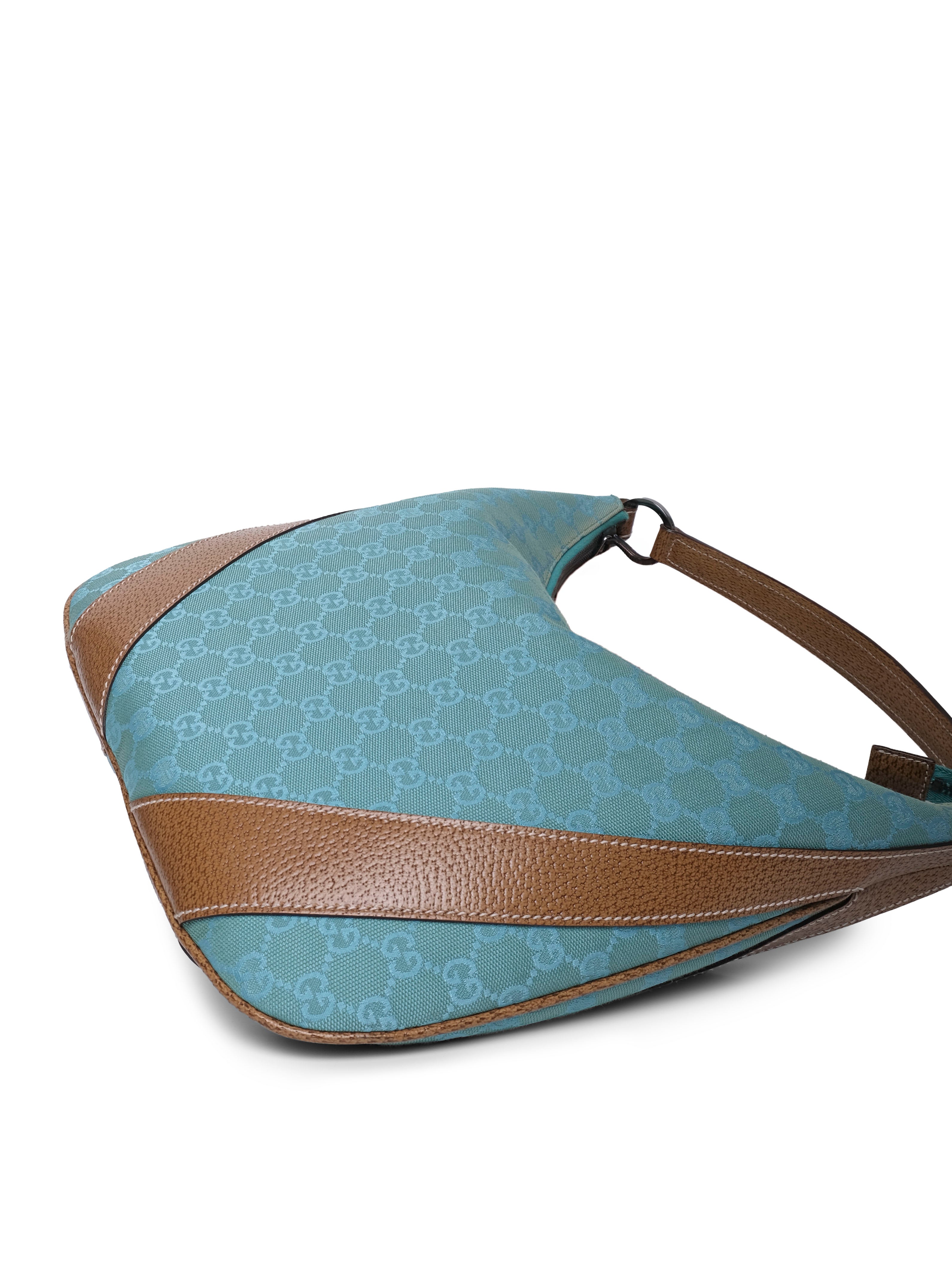 GUCCI BRAUNE GG CANVAS HOBO BAG