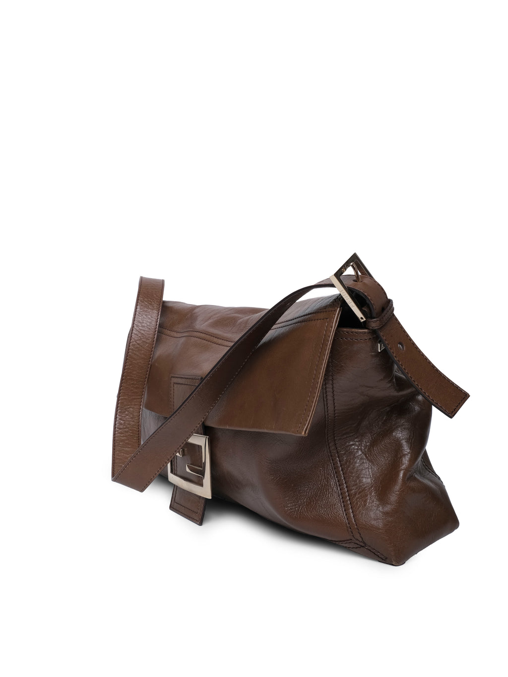 FENDI BROWN MAXI BAGUETTE