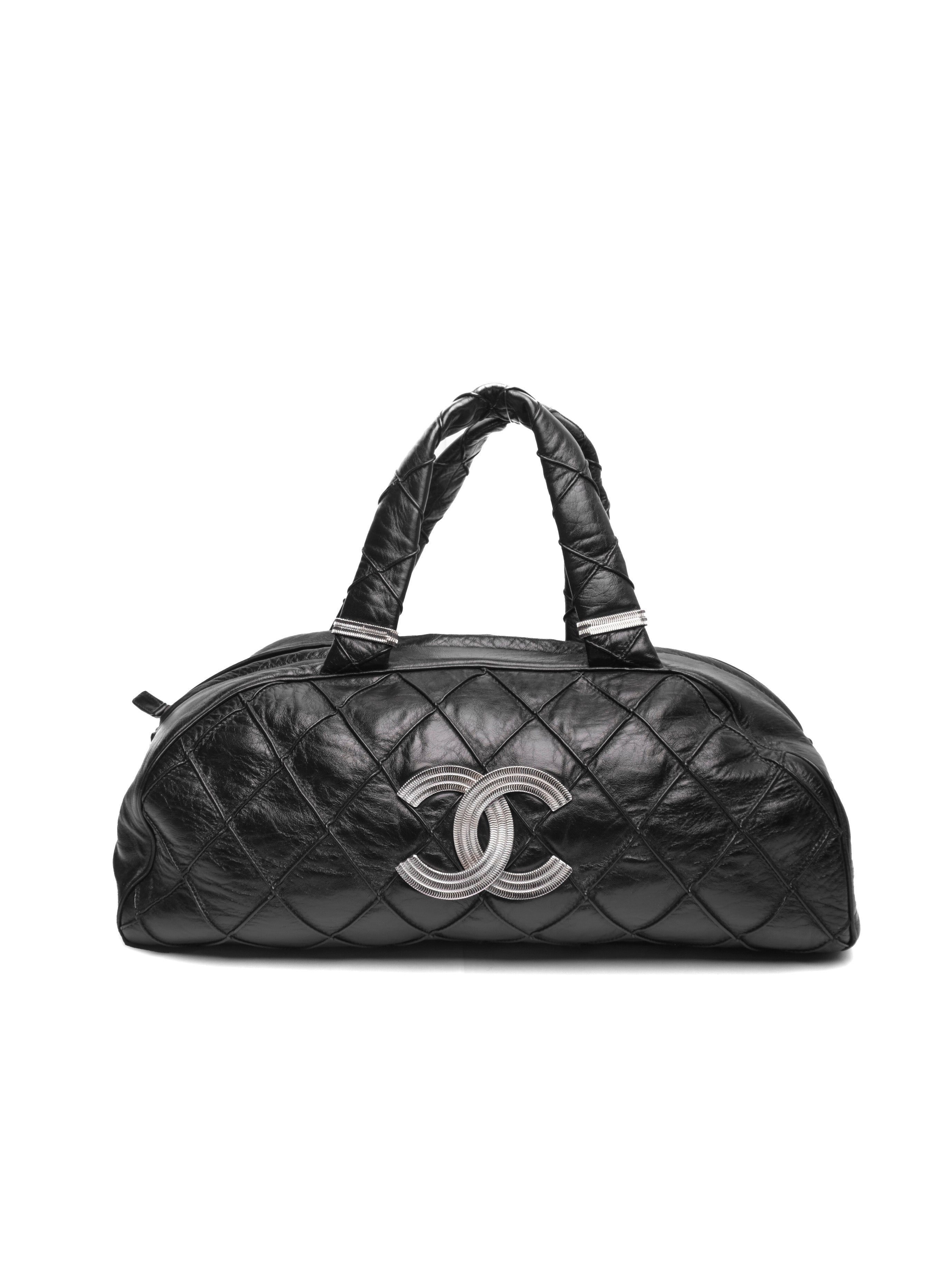 CHANEL QUILTED LEATHER BOWLER BAG
