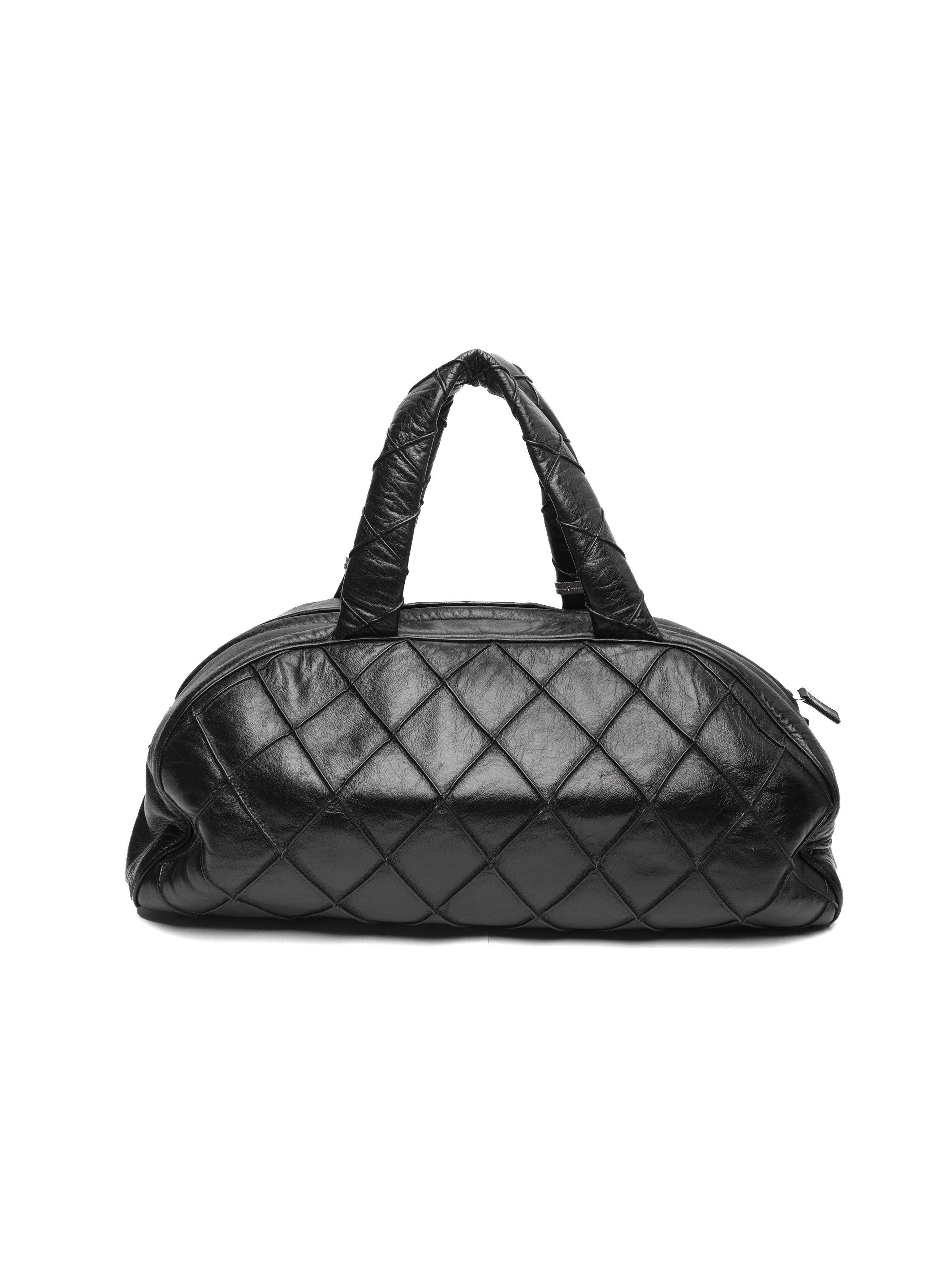 CHANEL QUILTED LEATHER BOWLER BAG