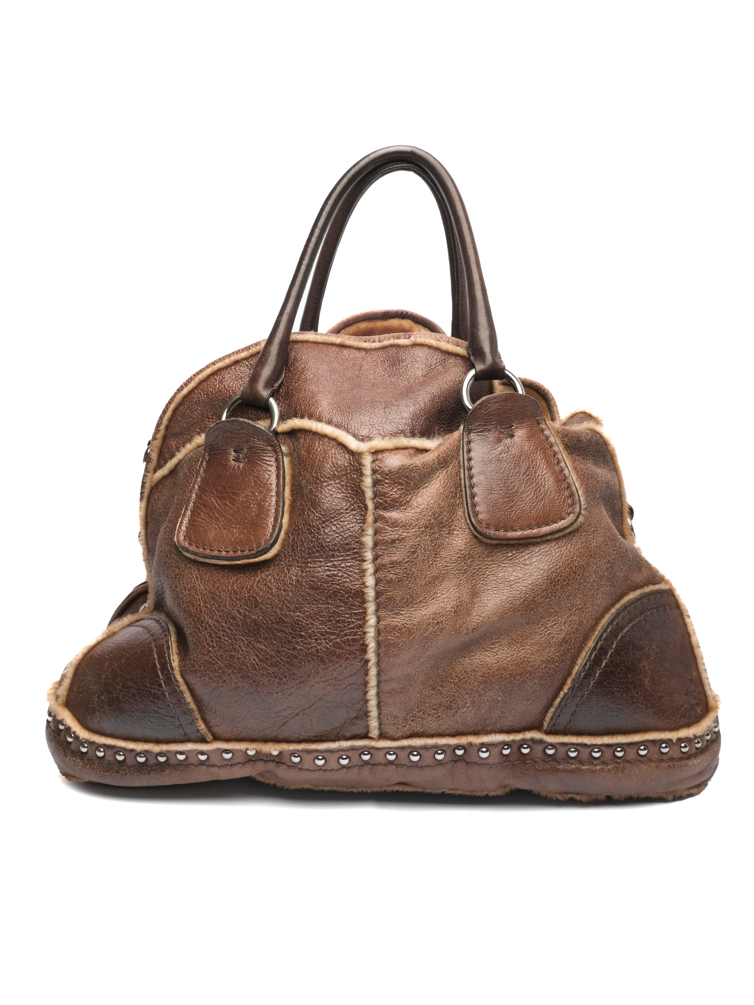 PRADA SHEARLING DOME BAG