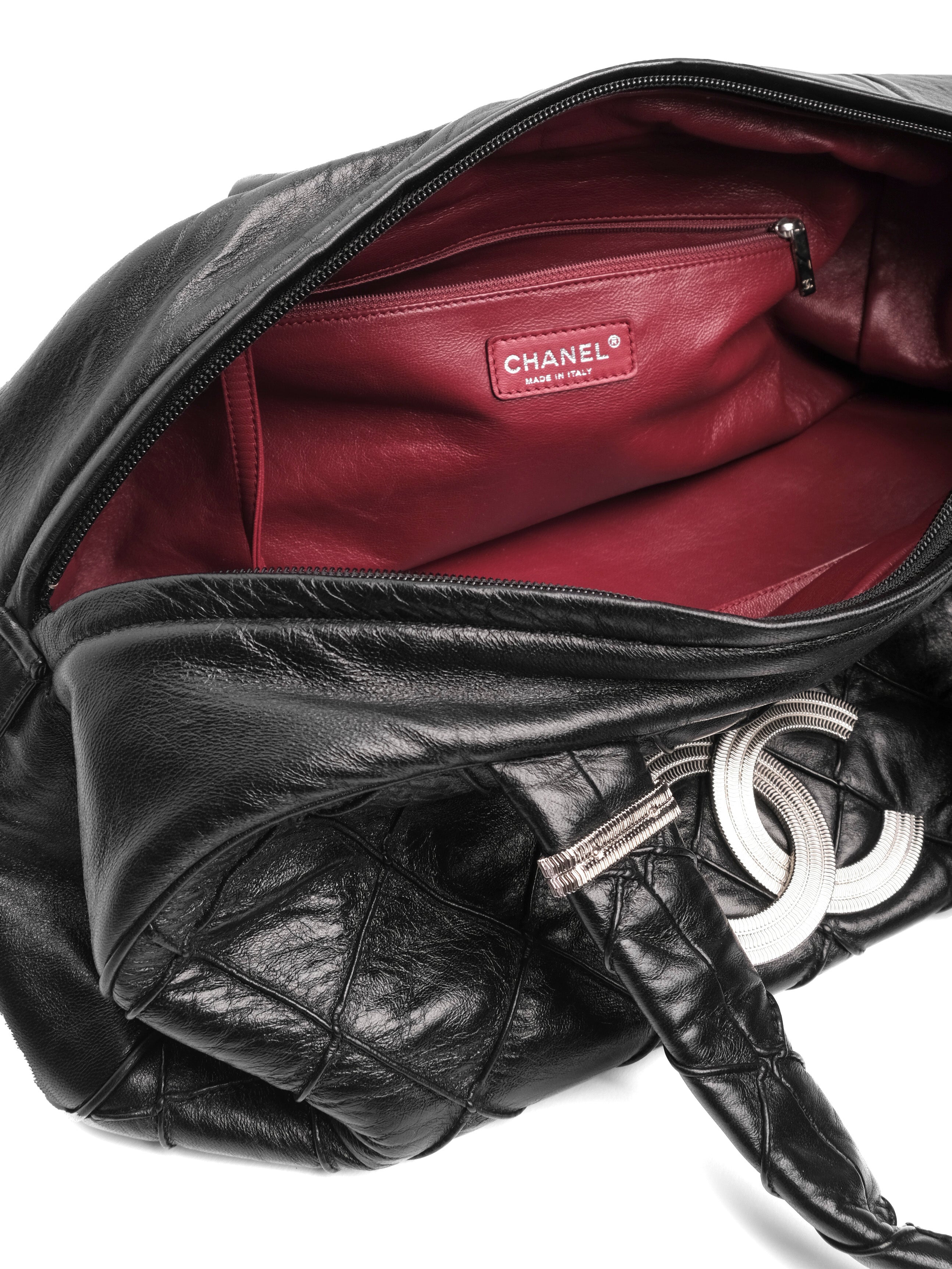 CHANEL QUILTED LEATHER BOWLER BAG
