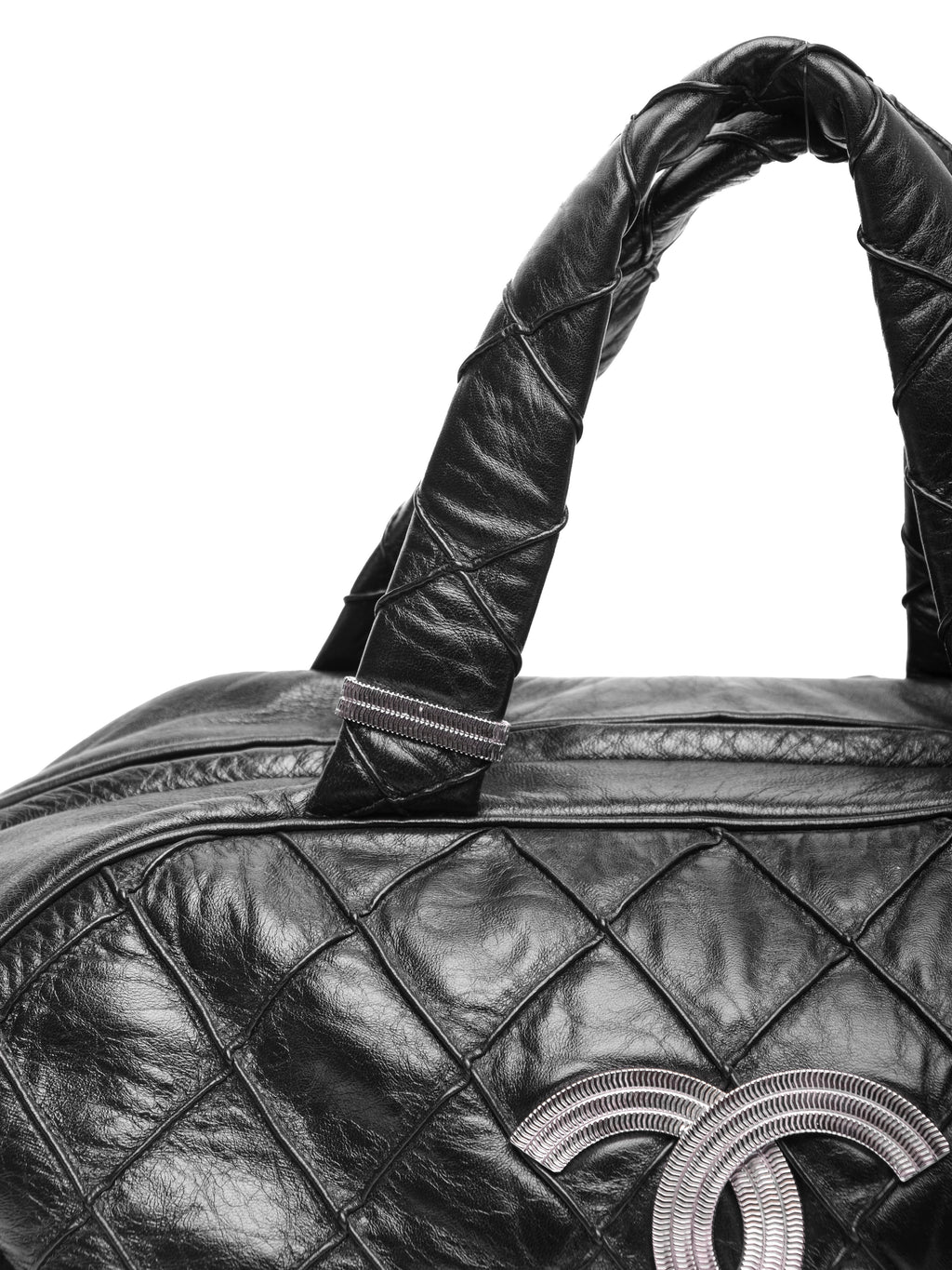 CHANEL QUILTED LEATHER BOWLER BAG