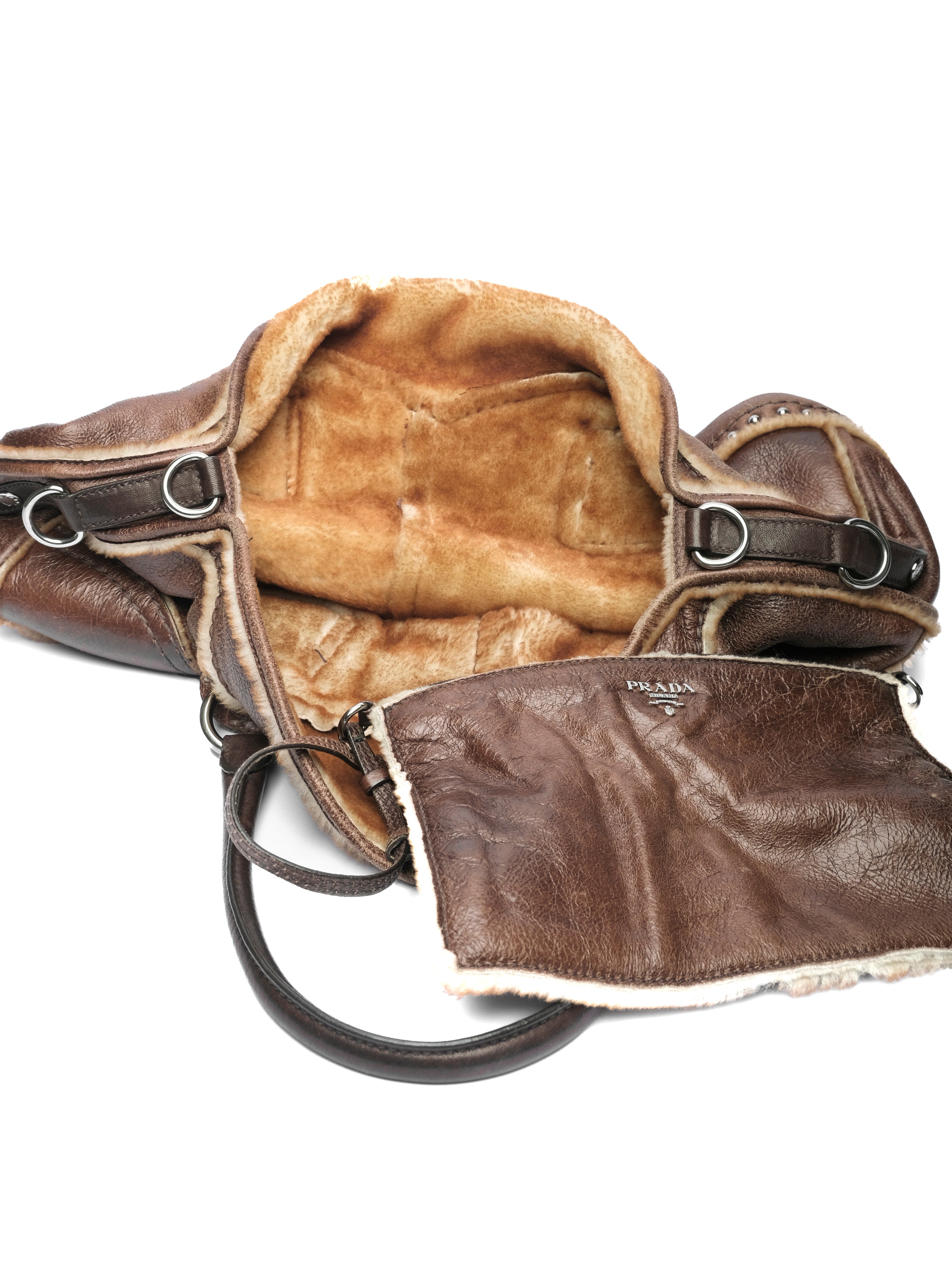 PRADA SHEARLING DOME BAG