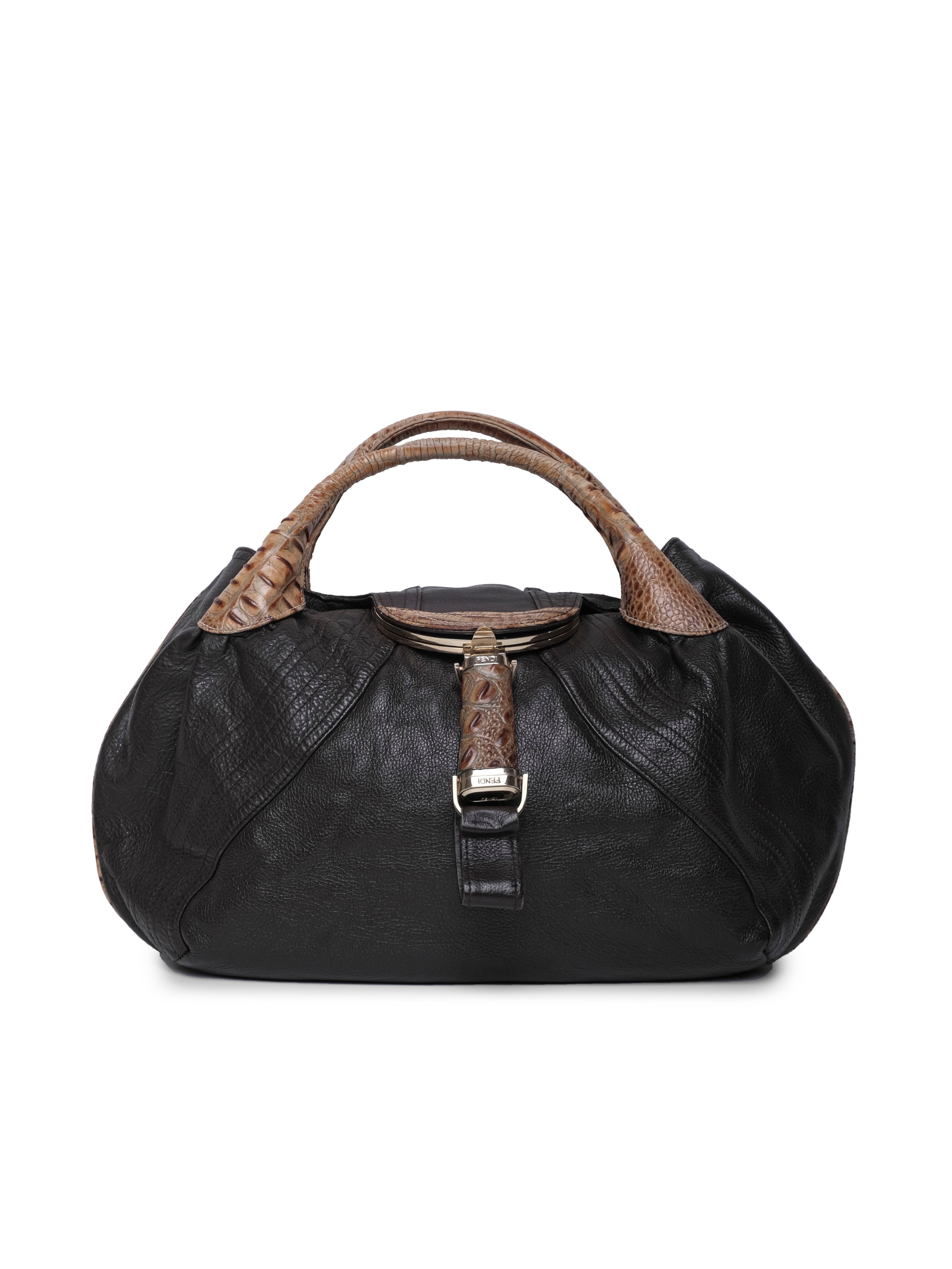 FENDI CROCODILE-TRIM SPY BAG