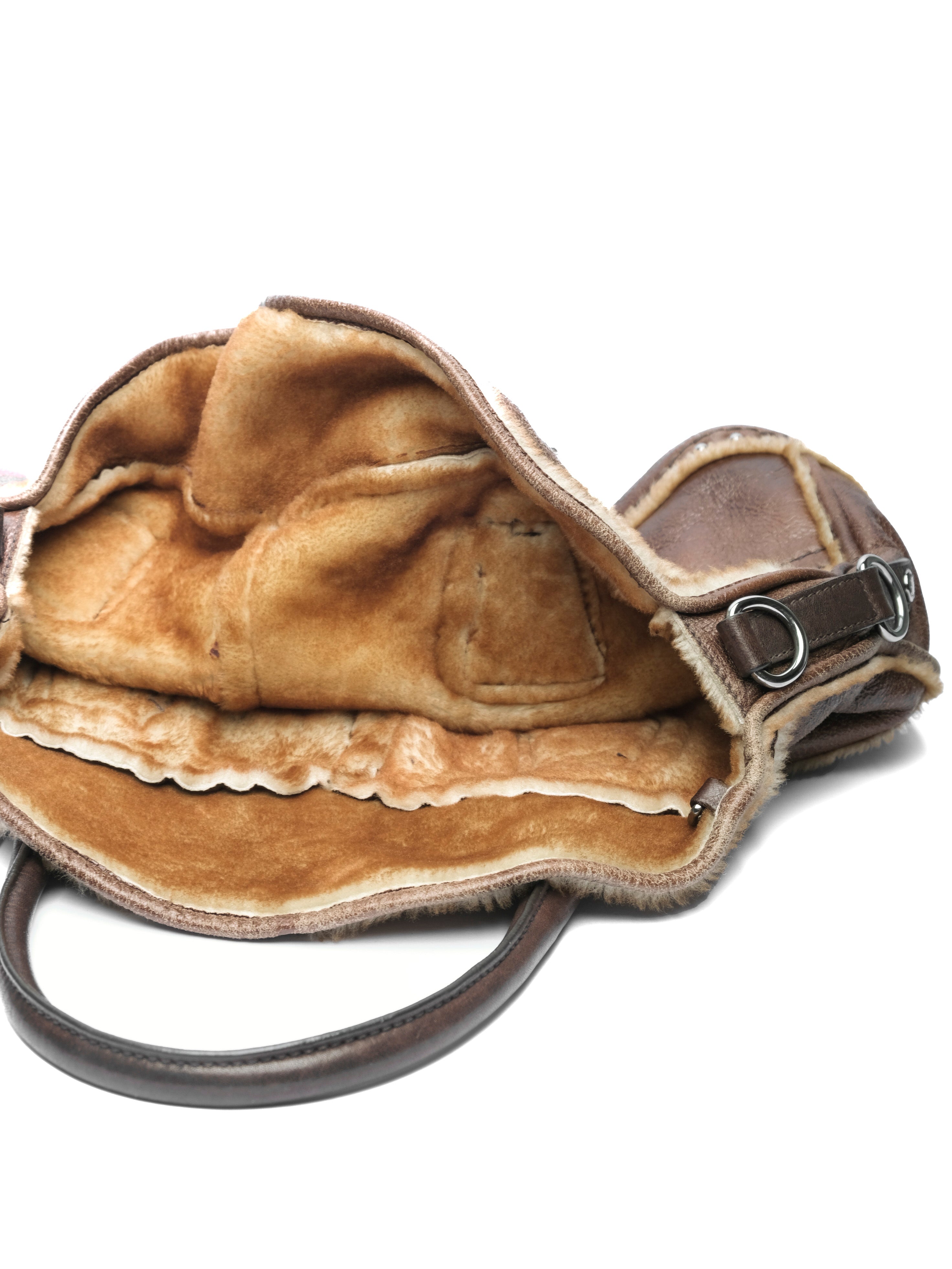 PRADA SHEARLING DOME BAG