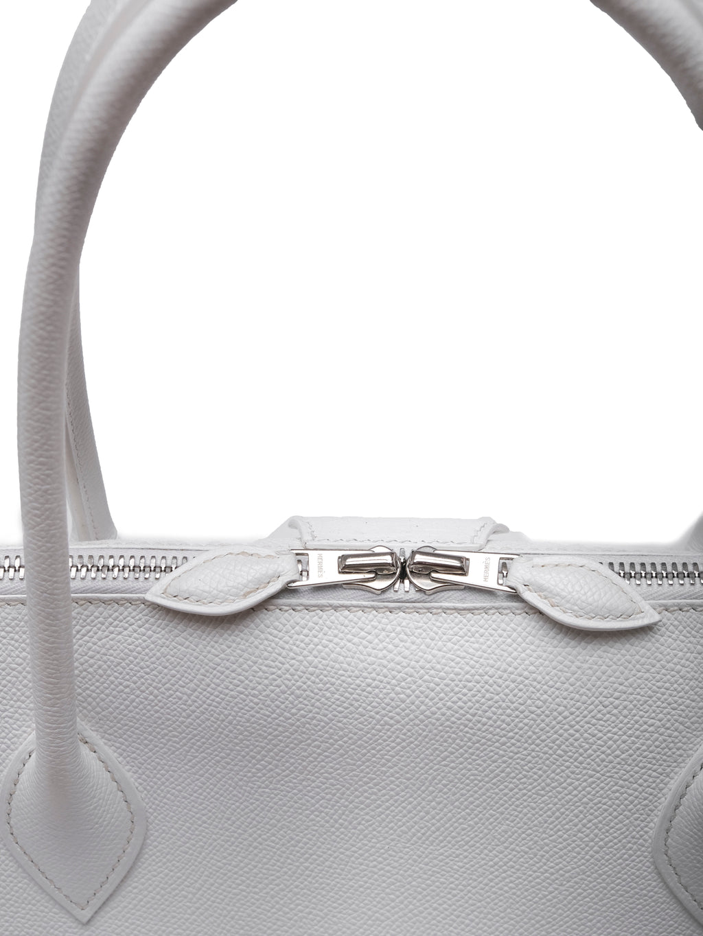 HERMÈS WHITE EPSOM PARIS BOMBAY BAG
