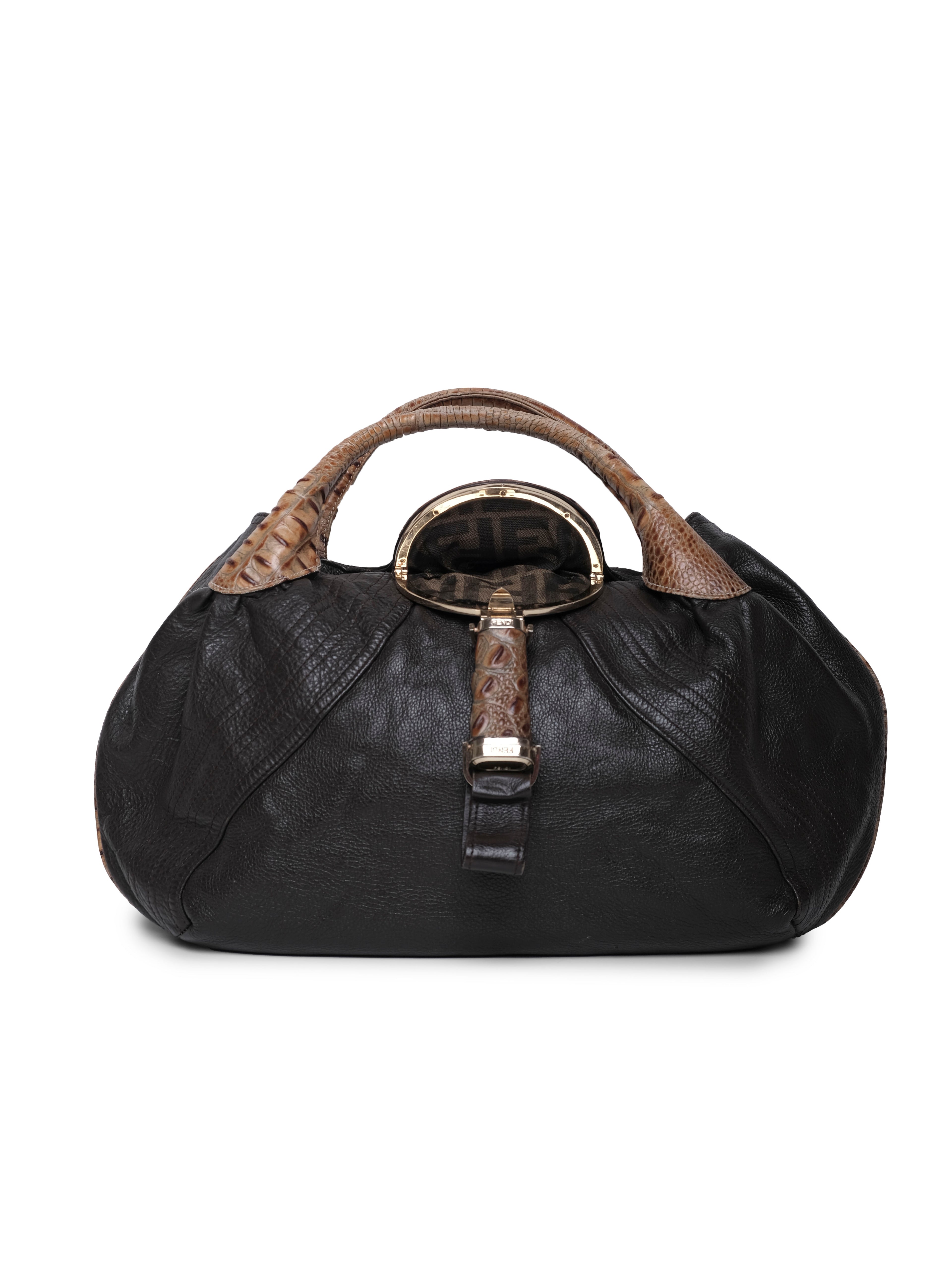 FENDI CROCODILE-TRIM SPY BAG