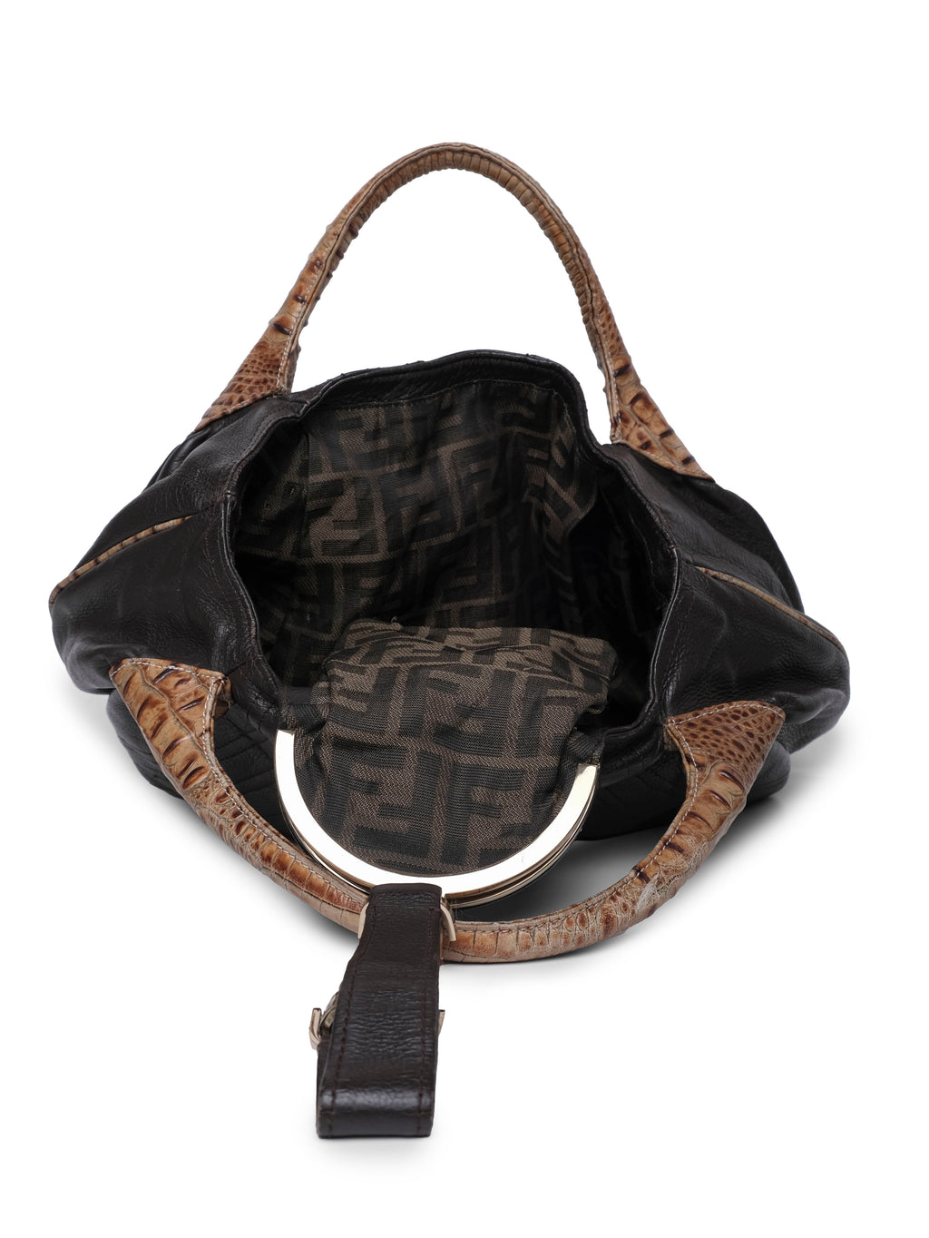 FENDI CROCODILE-TRIM SPY BAG