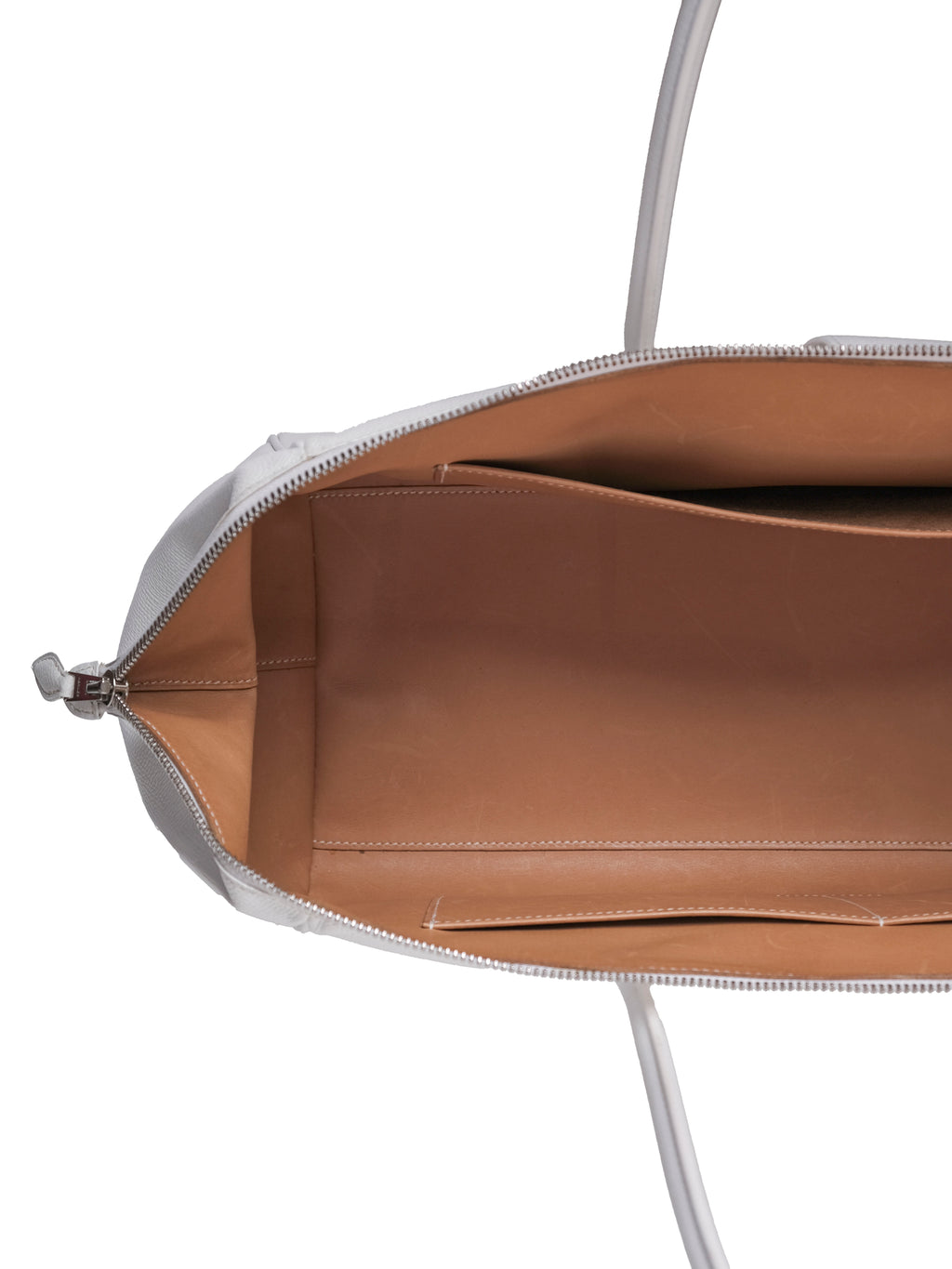 HERMÈS WHITE EPSOM PARIS BOMBAY BAG