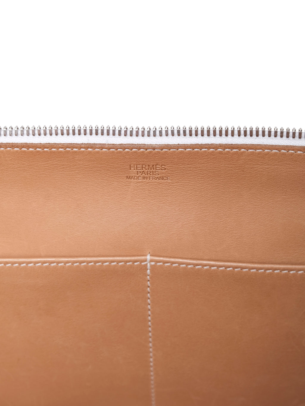 HERMÈS WHITE EPSOM PARIS BOMBAY BAG
