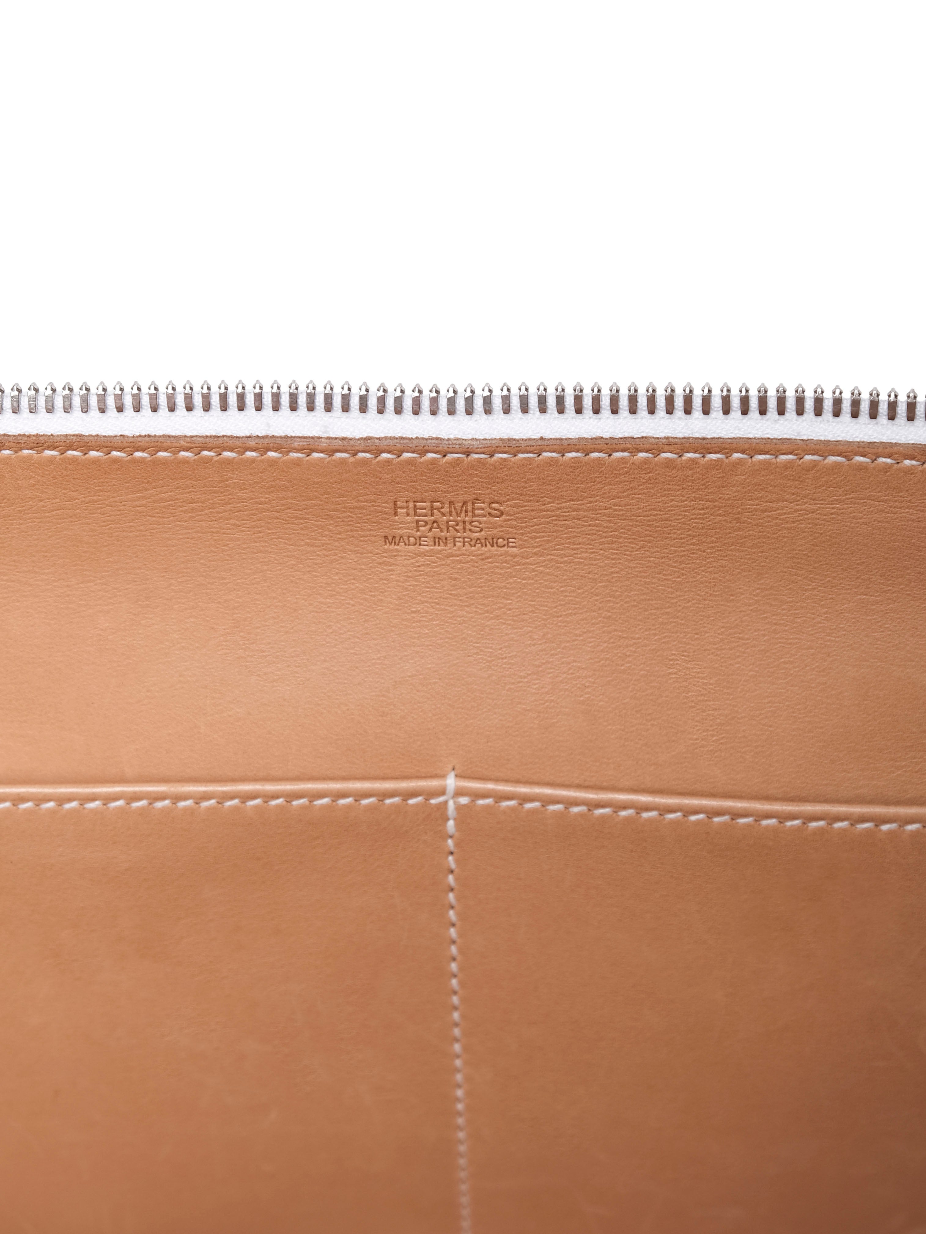 HERMÈS WHITE EPSOM PARIS BOMBAY BAG