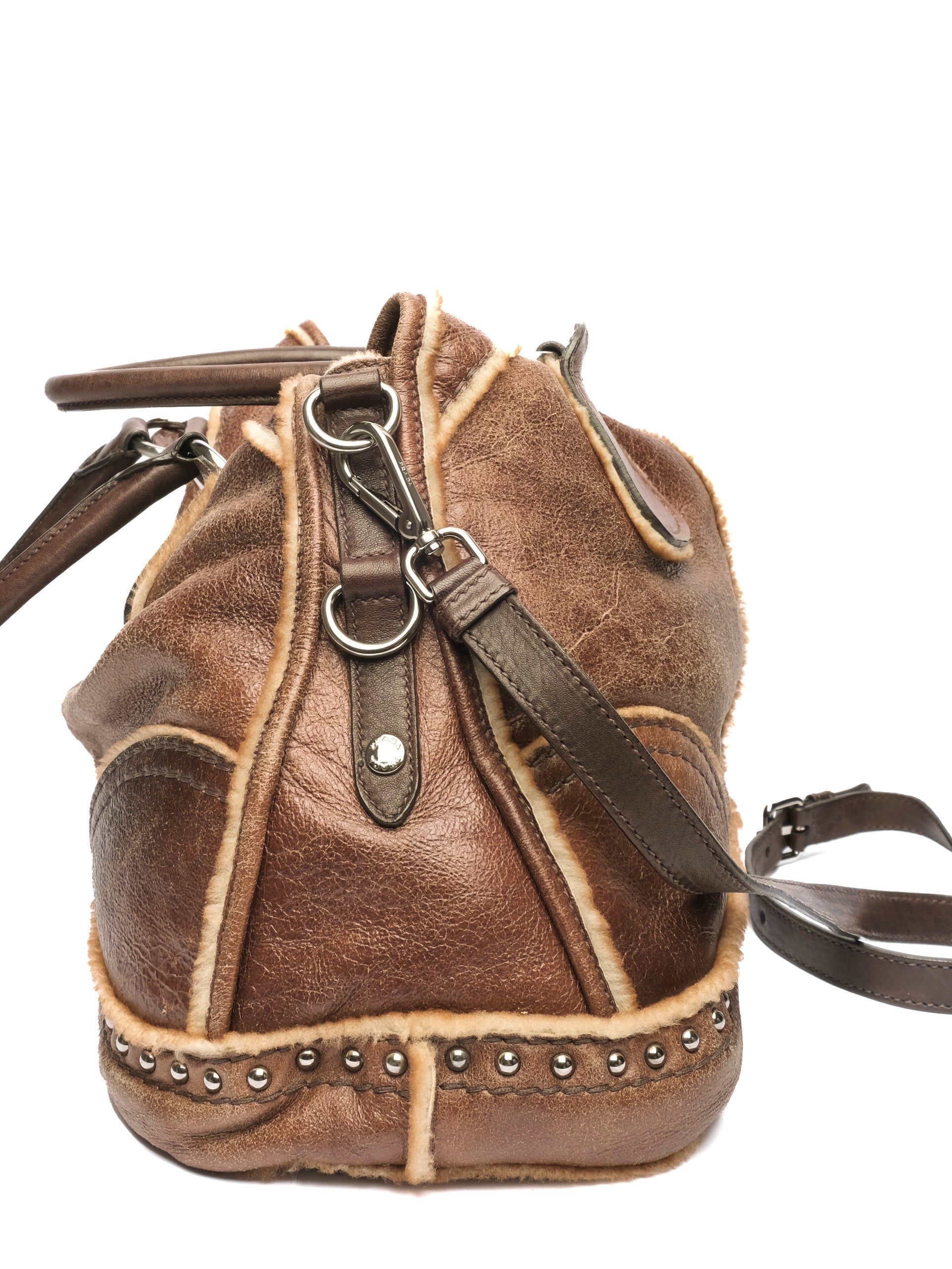 PRADA SHEARLING DOME BAG