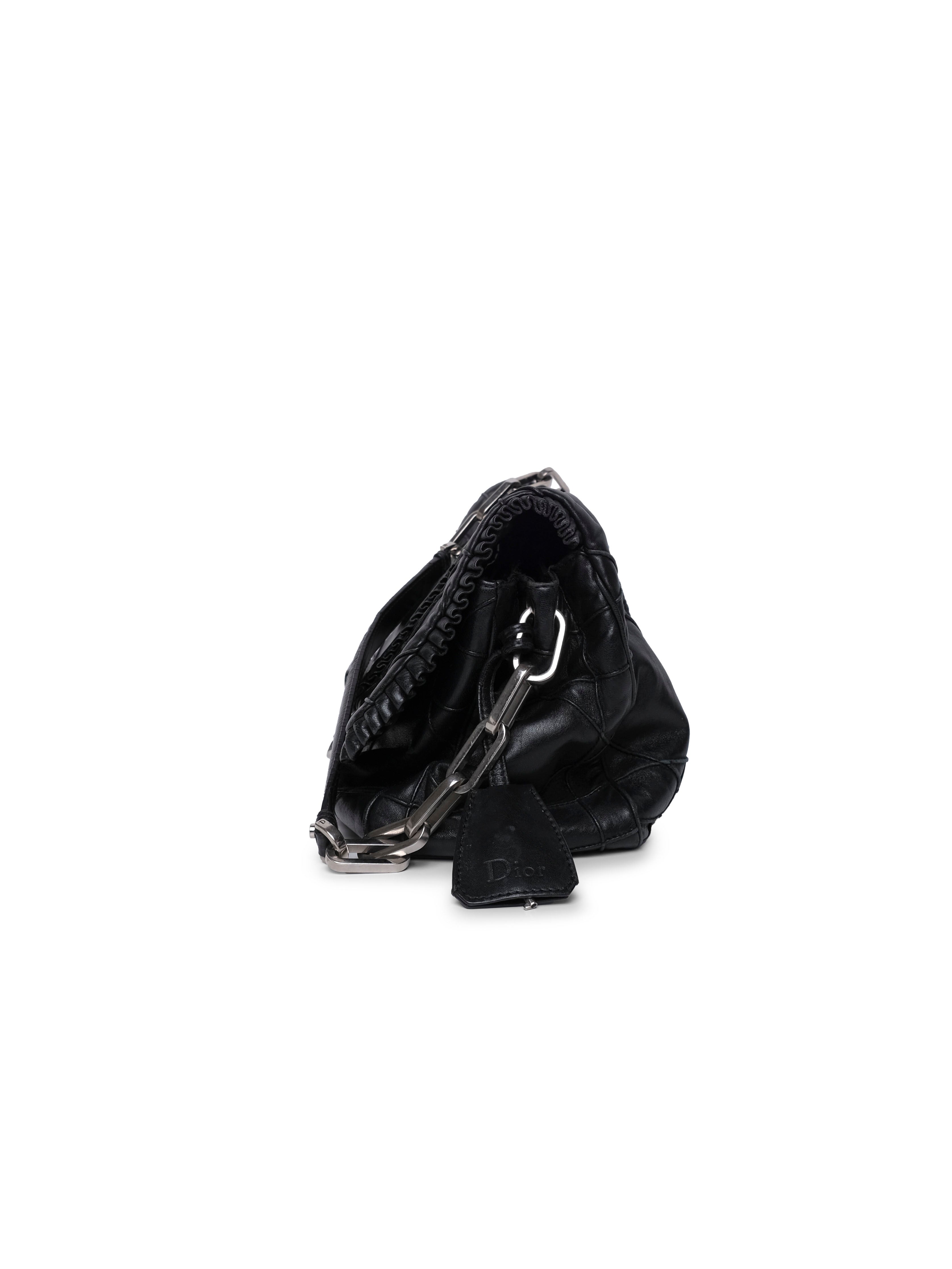 CHRISTIAN DIOR  CANNAGE RUFFLE NEW LOCK FLAP BAG