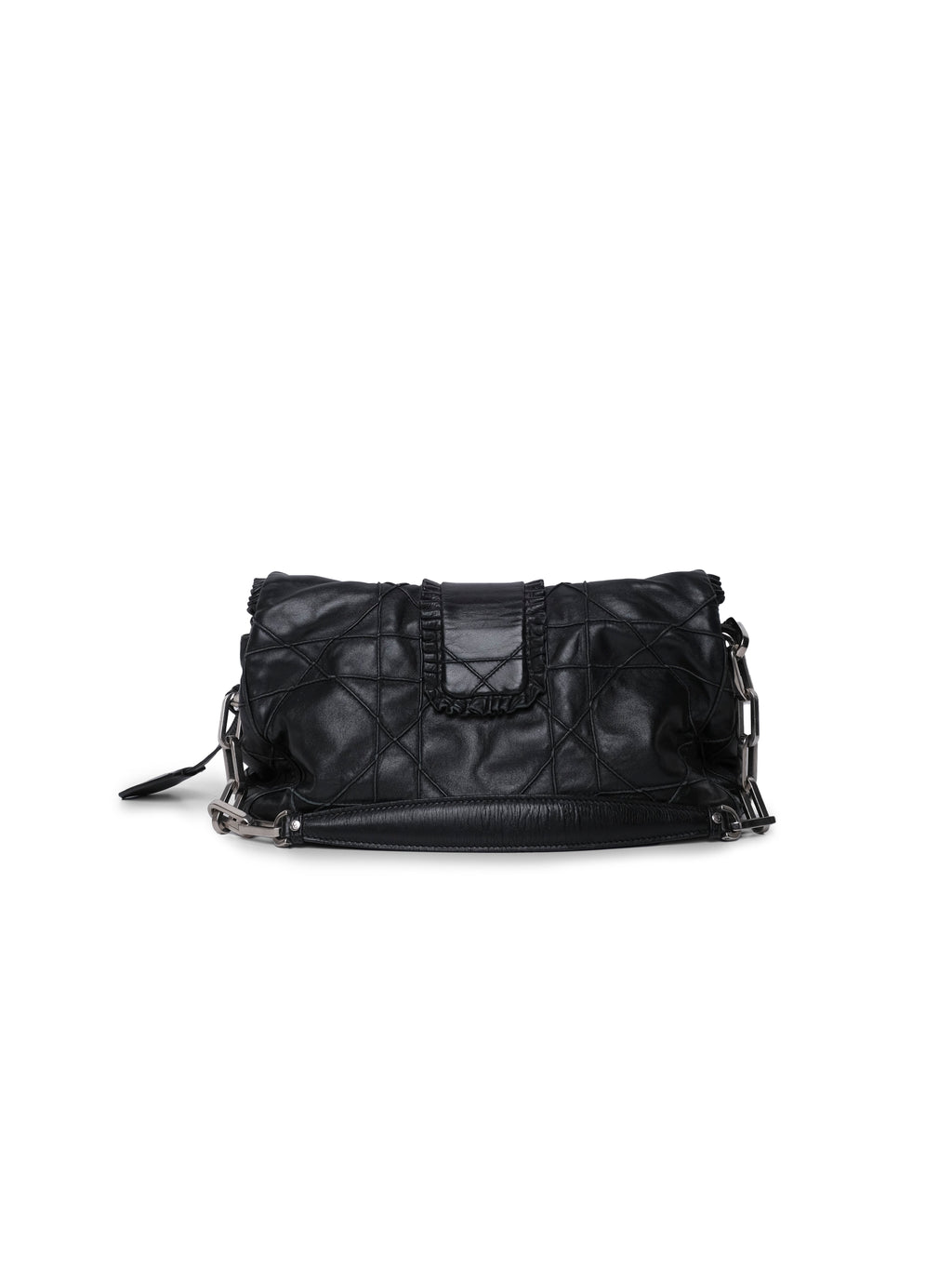 CHRISTIAN DIOR  CANNAGE RUFFLE NEW LOCK FLAP BAG