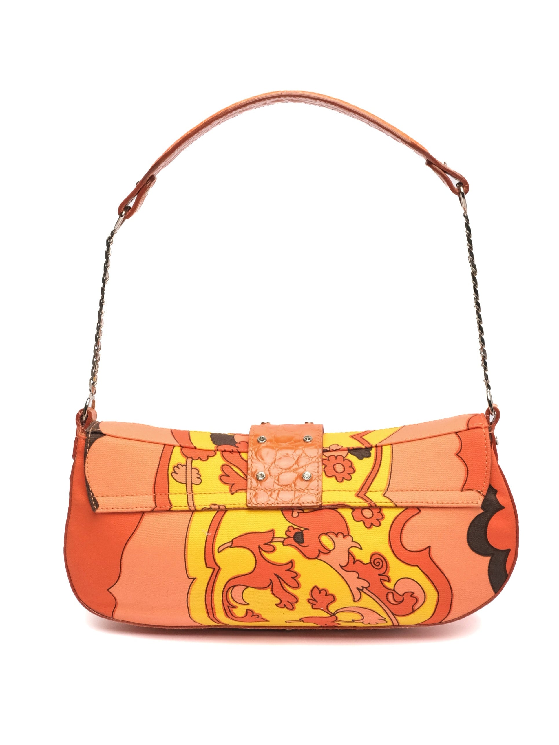 DOLCE & GABBANA MAIOLIC PRINT CROCODILE LEATHER BAG