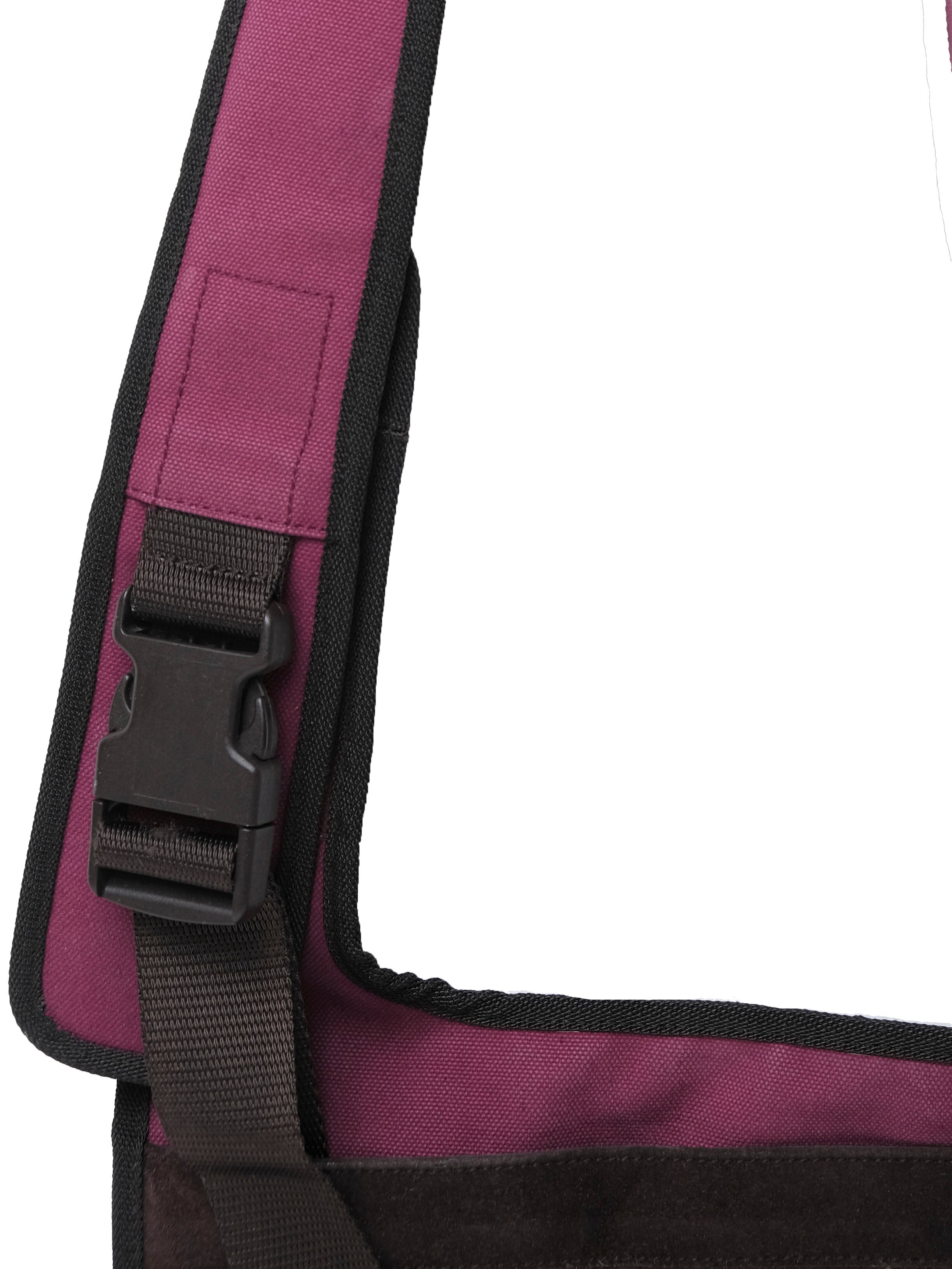 MIU MIU BROWN SUEDE AND PINK CROSSBODY BUCKLE BAG
