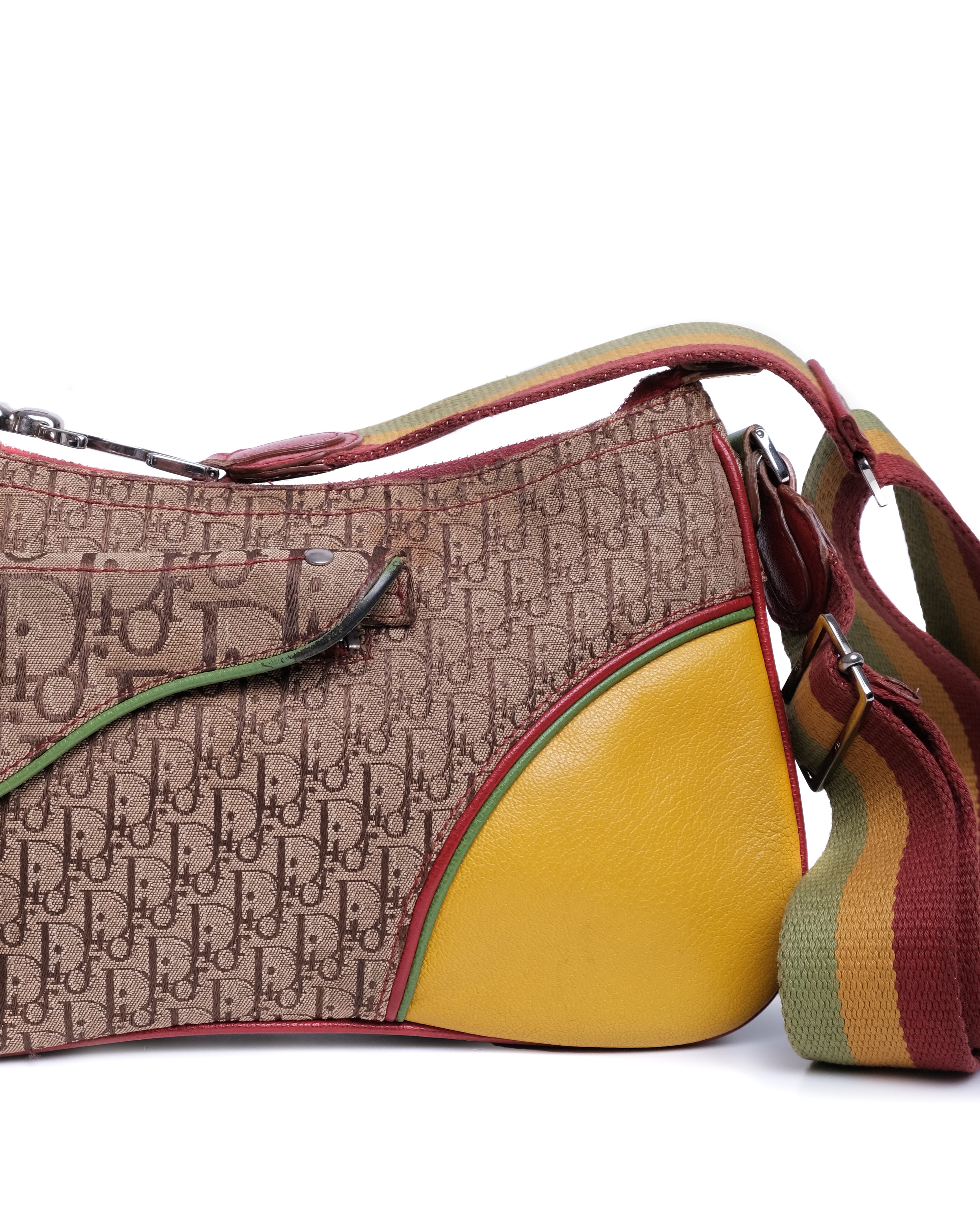 CHRISTIAN DIOR RASTA TROTTER DOUBLE SADDLE BAG