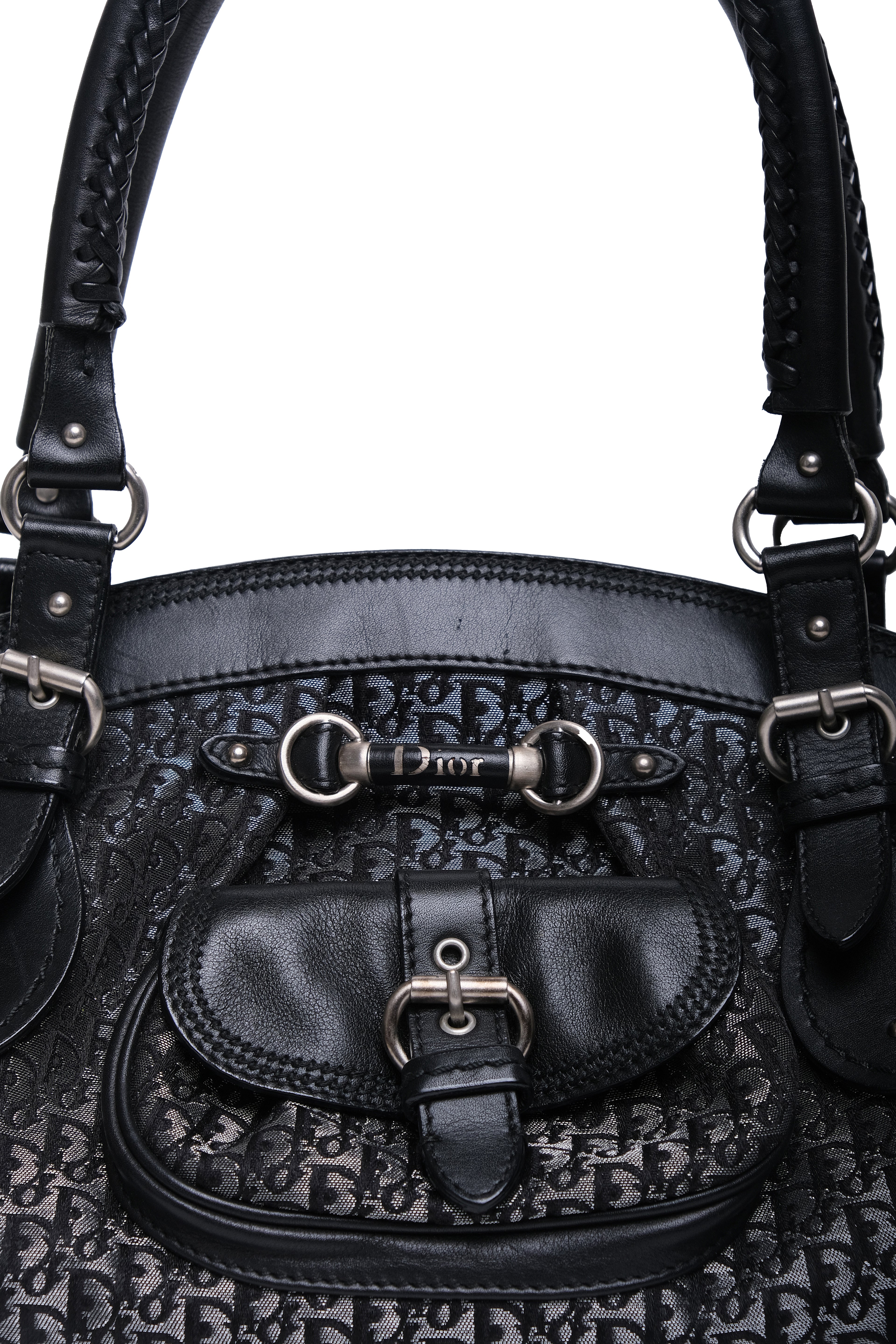 CHRISTIAN DIOR DIORISSIMO DETECTIVE FRAME SATCHEL BAG