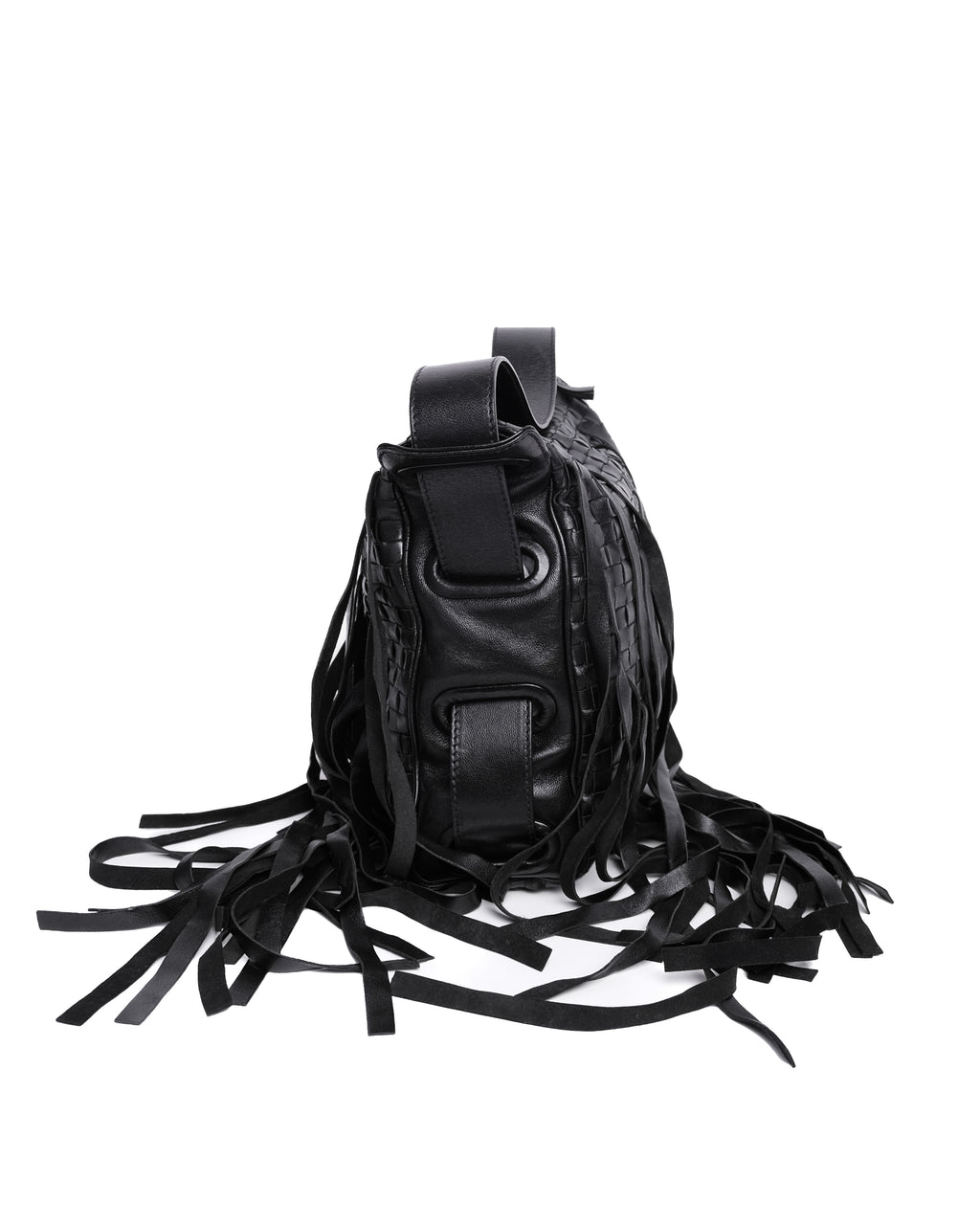 BOTTEGA VENETA WOVEN FRINGE BAG