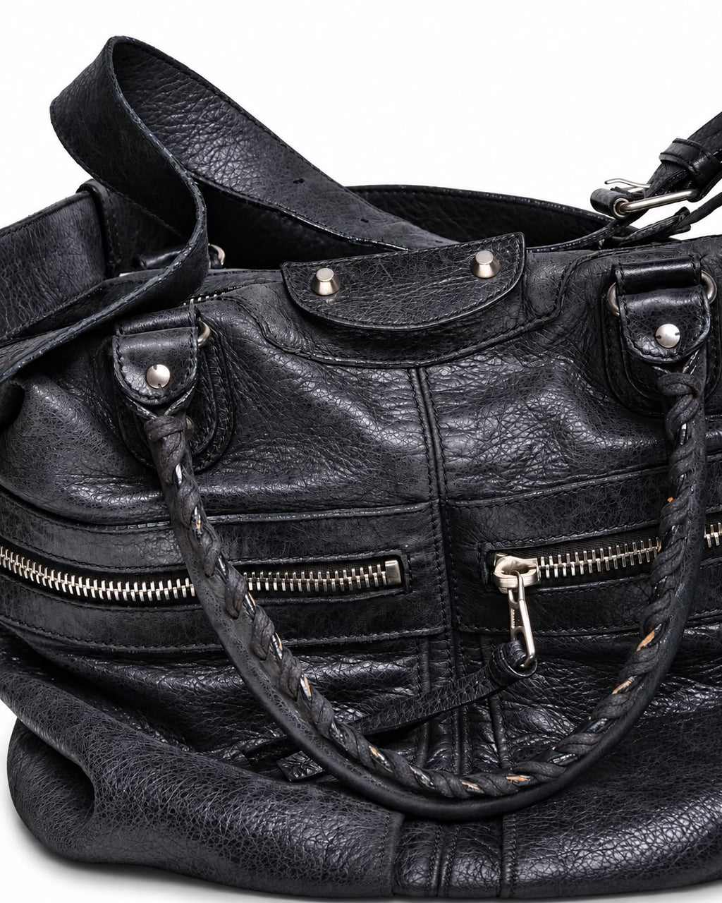 BALENCIAGA LARGE CLASSIC HARDWARE SQUARE TOTE BAG