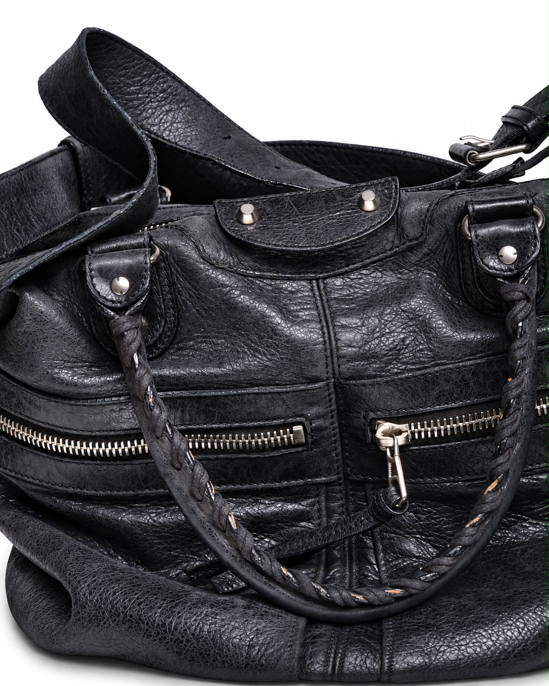 BALENCIAGA LARGE CLASSIC HARDWARE SQUARE TOTE BAG