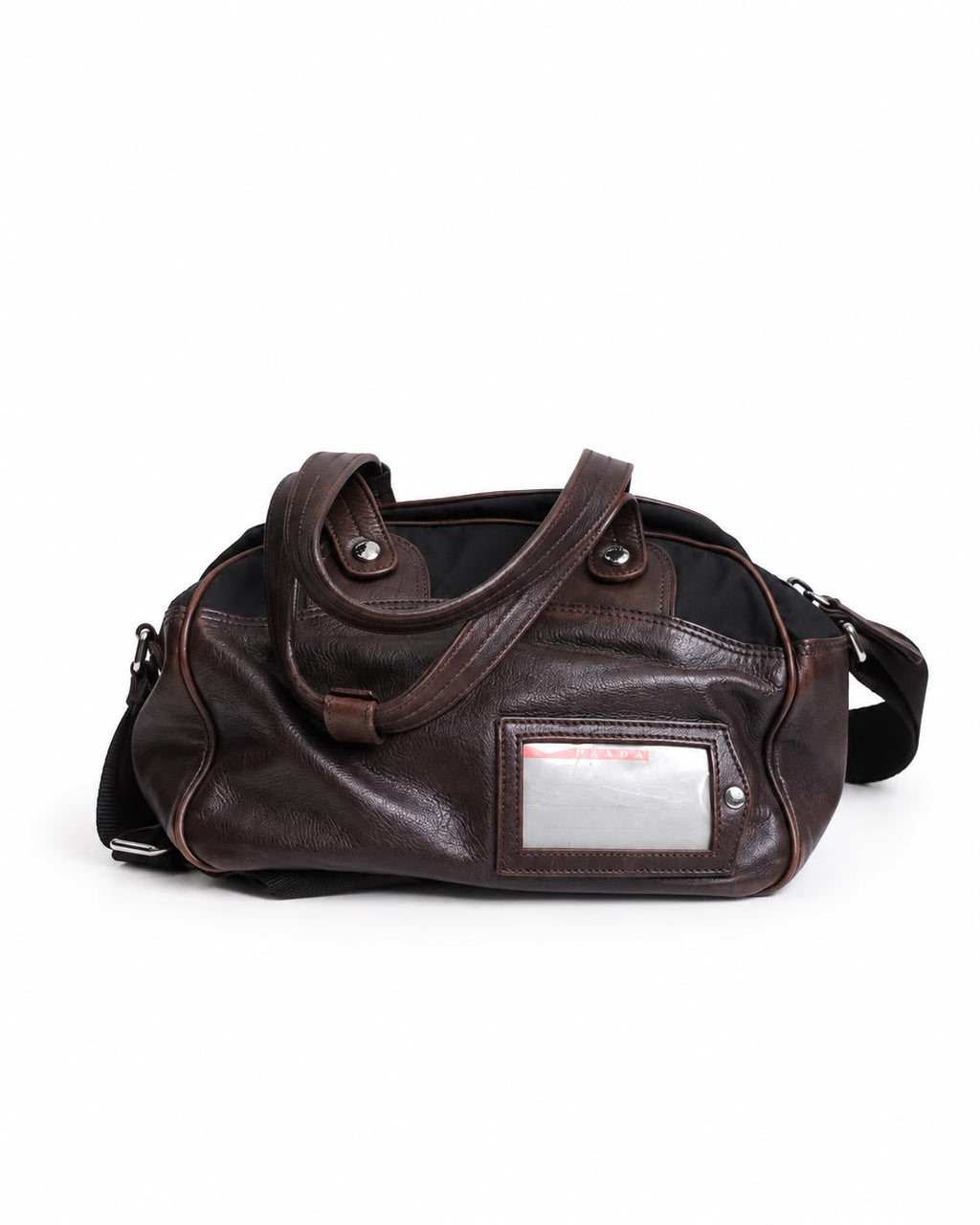 PRADA BROWN BOWLING BAG