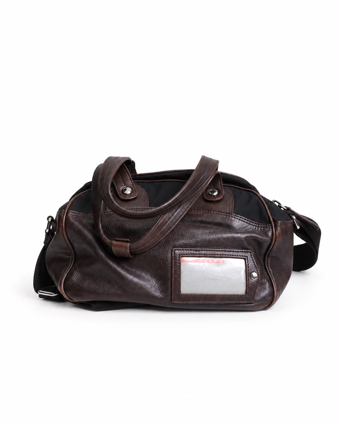 PRADA BROWN BOWLING BAG