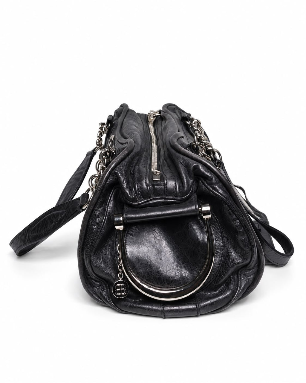 BALENCIAGA LEATHER BARREL BAG