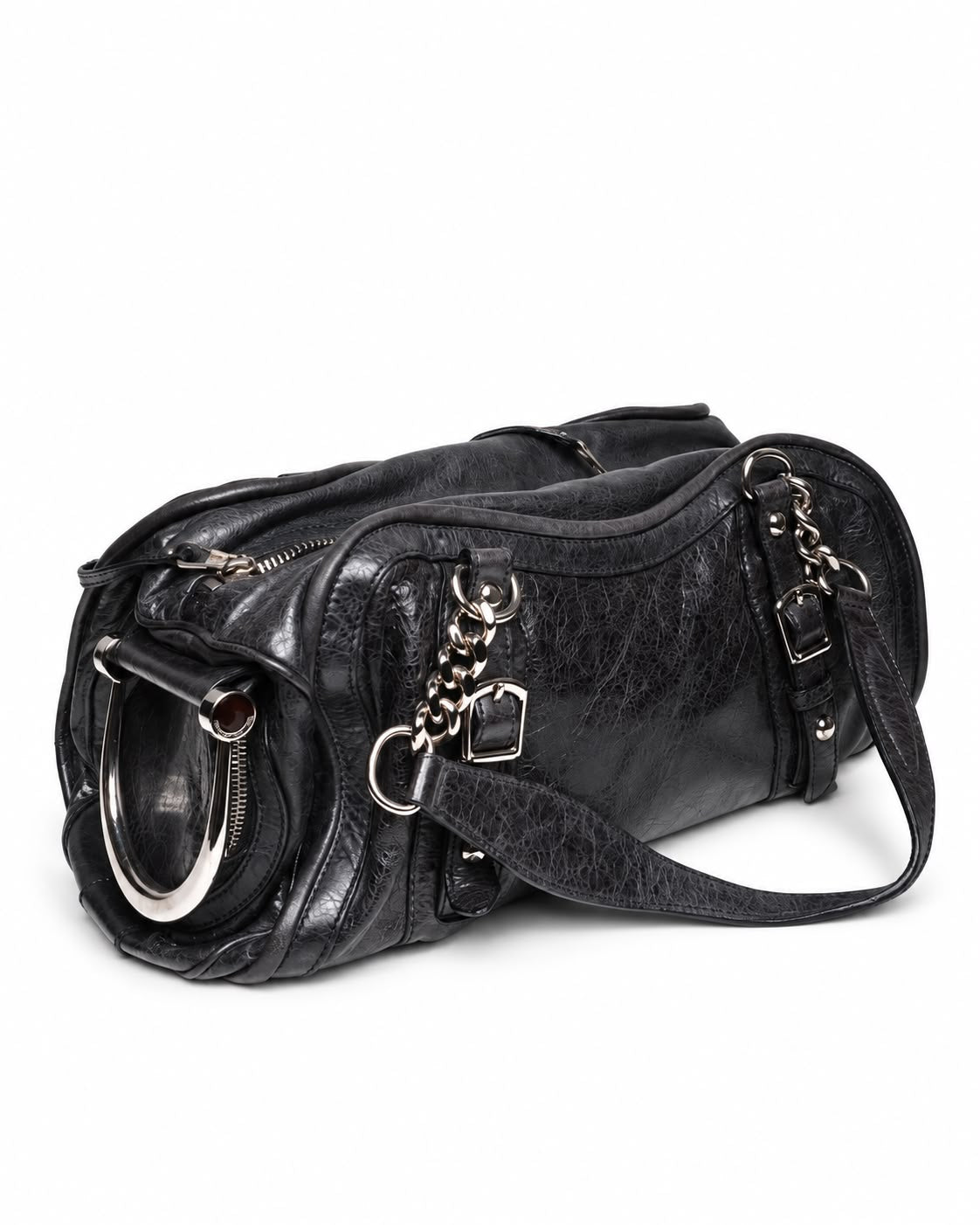 BALENCIAGA LEATHER BARREL BAG