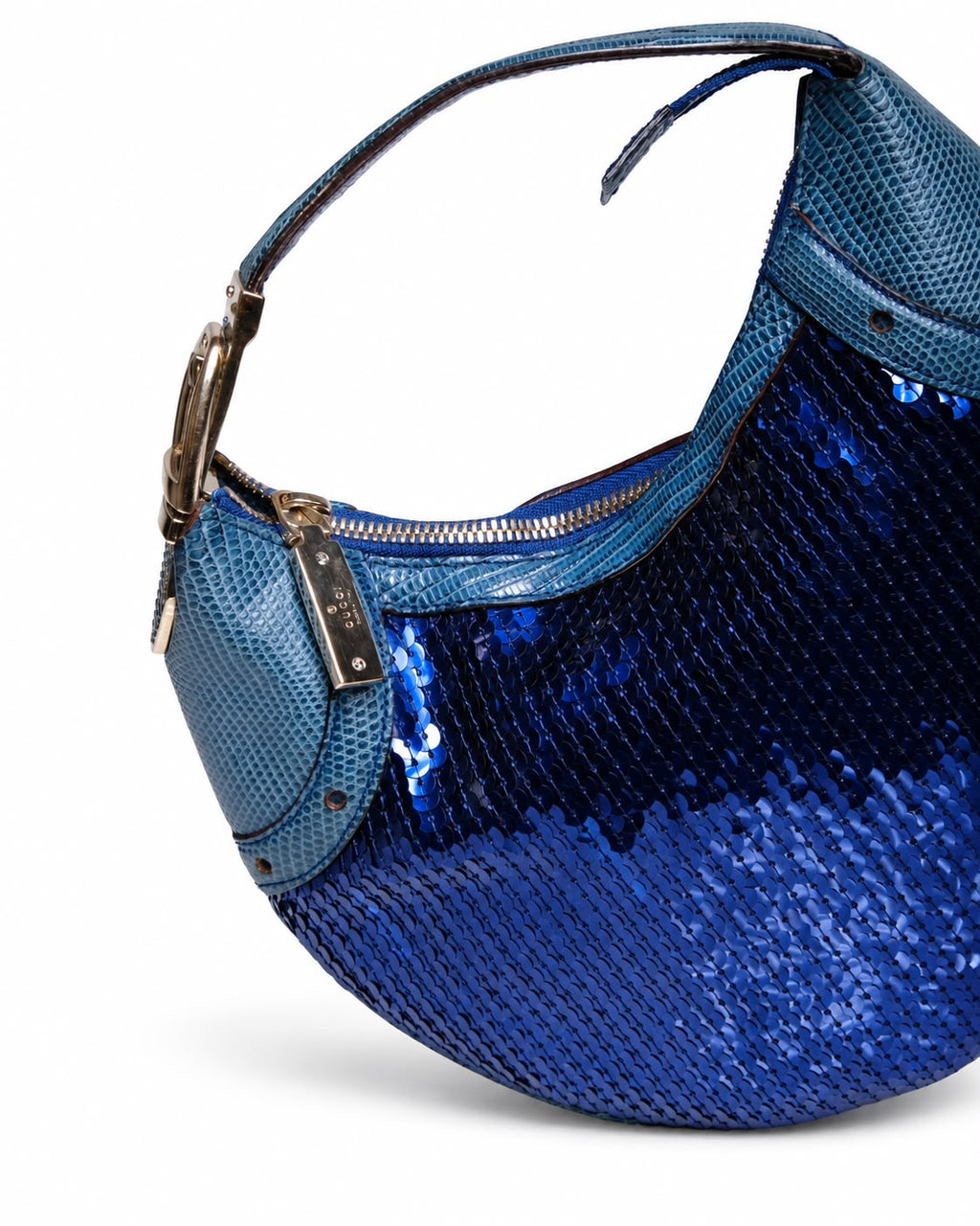 GUCCI SEQUIN & LIZARD MINI HOBO BAG