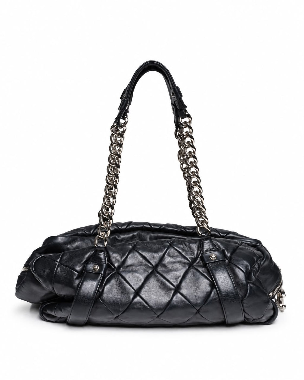 CHANEL QUILTED LAMBSKIN CC BOWLER BAG