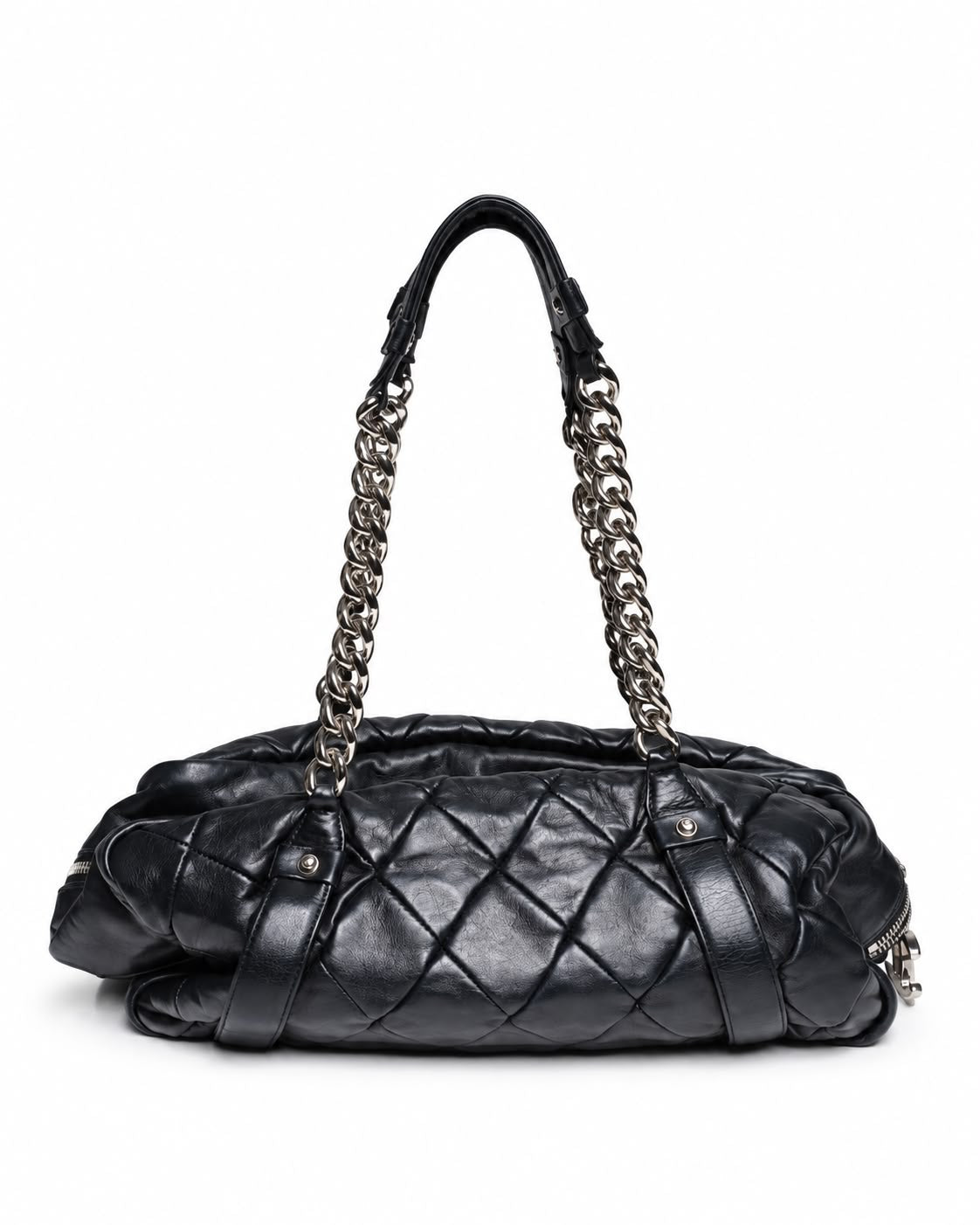 CHANEL QUILTED LAMBSKIN CC BOWLER BAG